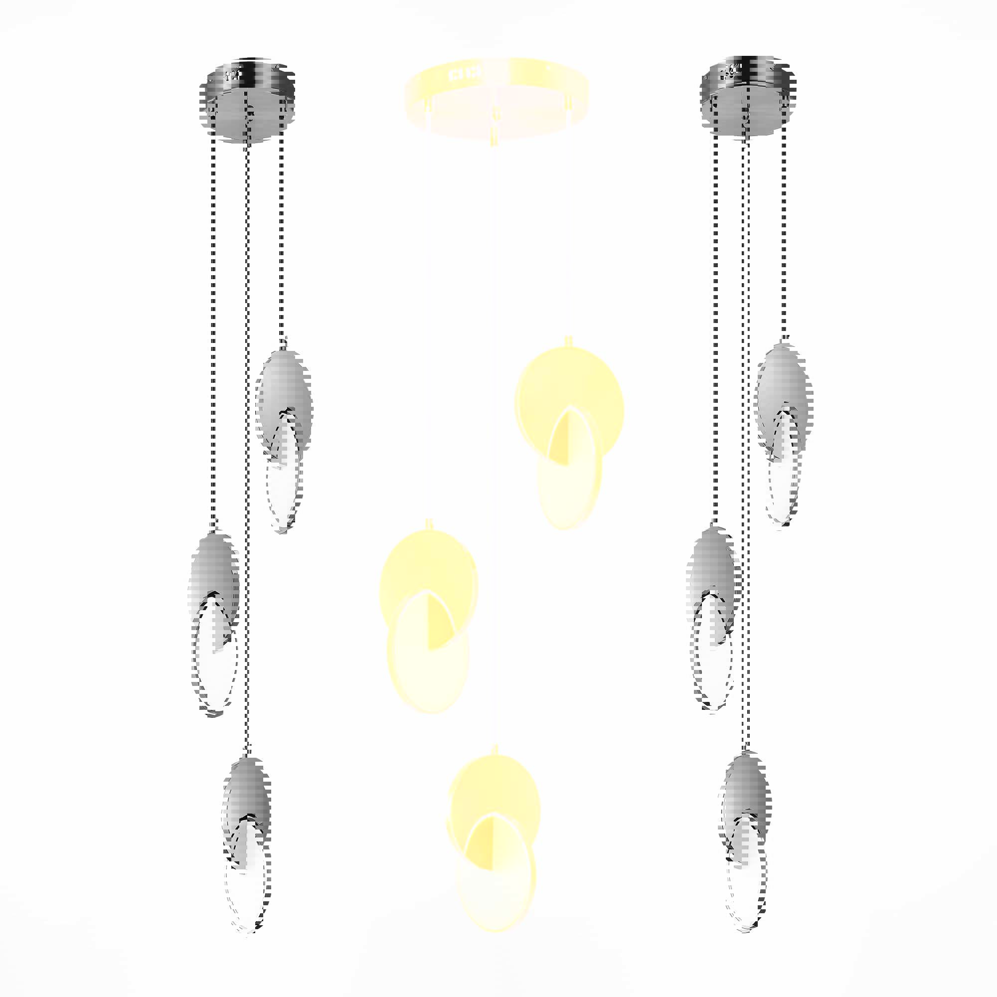 Изображение товара Люстра подвесная светодиодная ST LUCE Eclisse 4 м² золото модерн