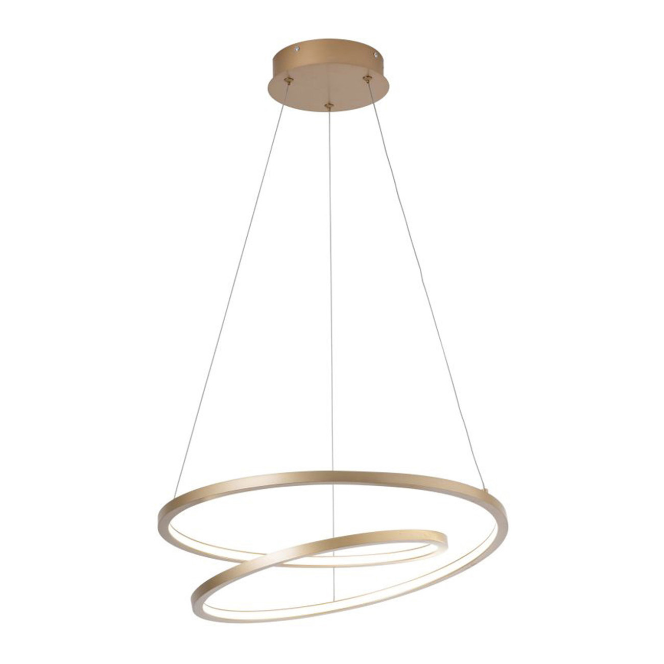 Изображение товара Люстра подвесная светодиодная STILFORT 4004-03-02P Scrolle с 2 плафонами латунь золотой