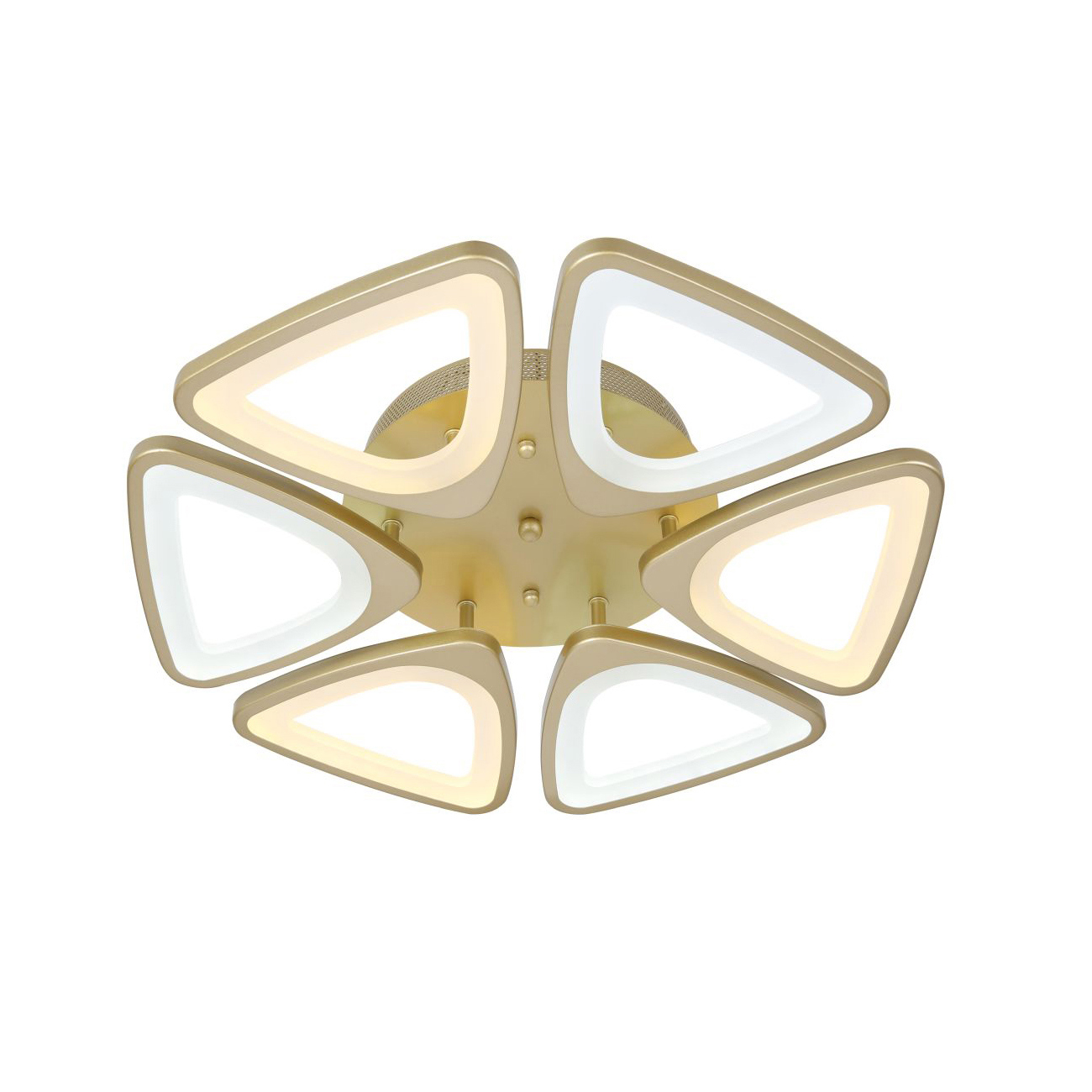 Изображение товара Люстра потолочная светодиодная STILFORT 2078-83-06C Blower золотая хай-тек 12 м²