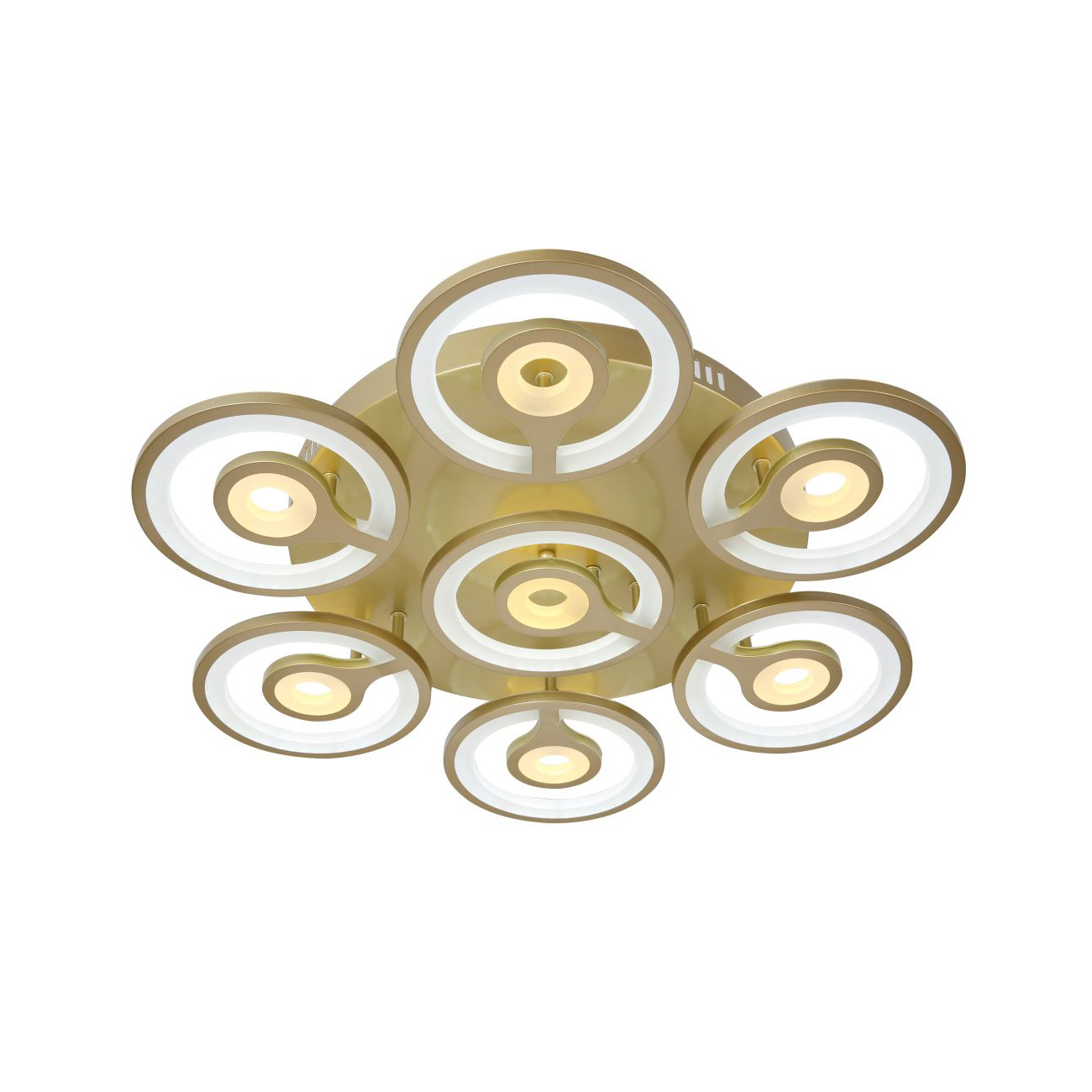 Изображение товара Люстра потолочная светодиодная STILFORT Andria 16м² золото белый свет пульт управление