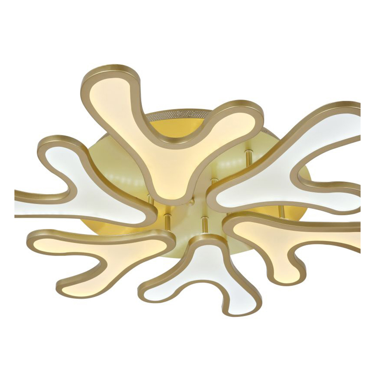 Изображение товара Люстра потолочная светодиодная STILFORT Blot 18 м² золотой 6 плафонов
