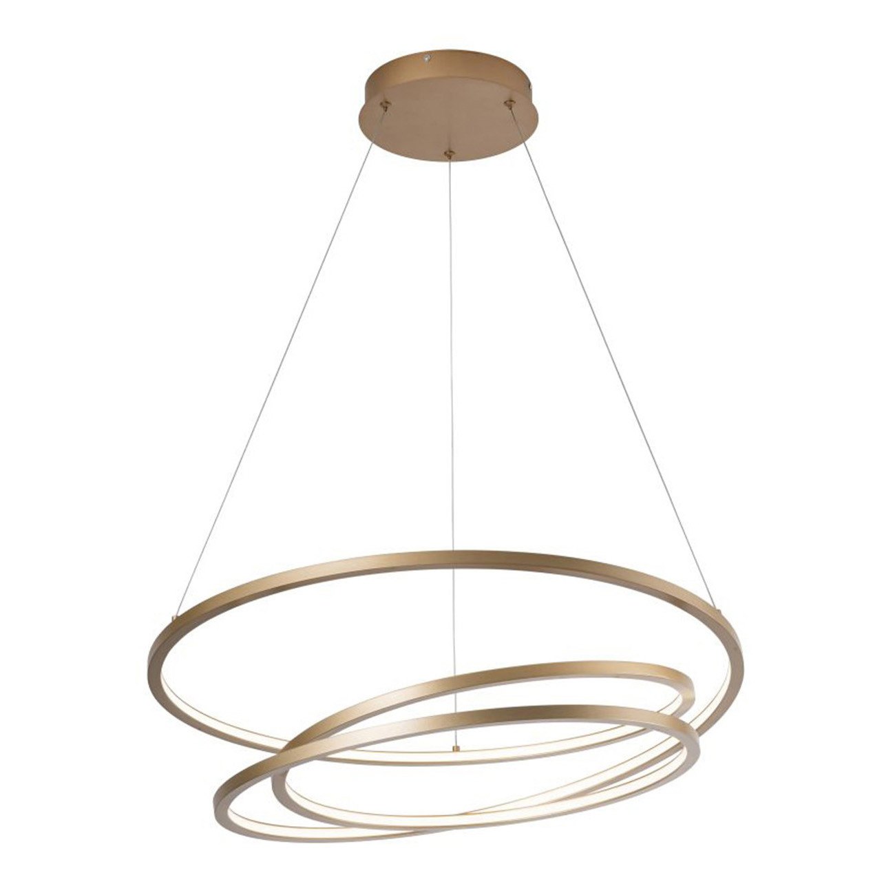 Изображение товара Люстра подвесная светодиодная STILFORT 4004-03-03P Scrolle 6 м² нейтральный белый свет цвет золотой