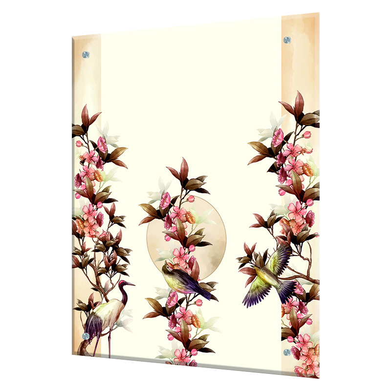 Изображение товара Защитный экран Borntoprint Японская живопись 60x75x0.4 см закаленное стекло цвет прозрачный