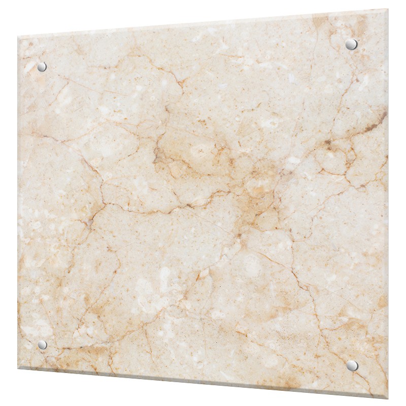 Изображение товара Защитный экран Borntoprint Бежевый мрамор 60x50x0.4 см закаленное стекло цвет прозрачный