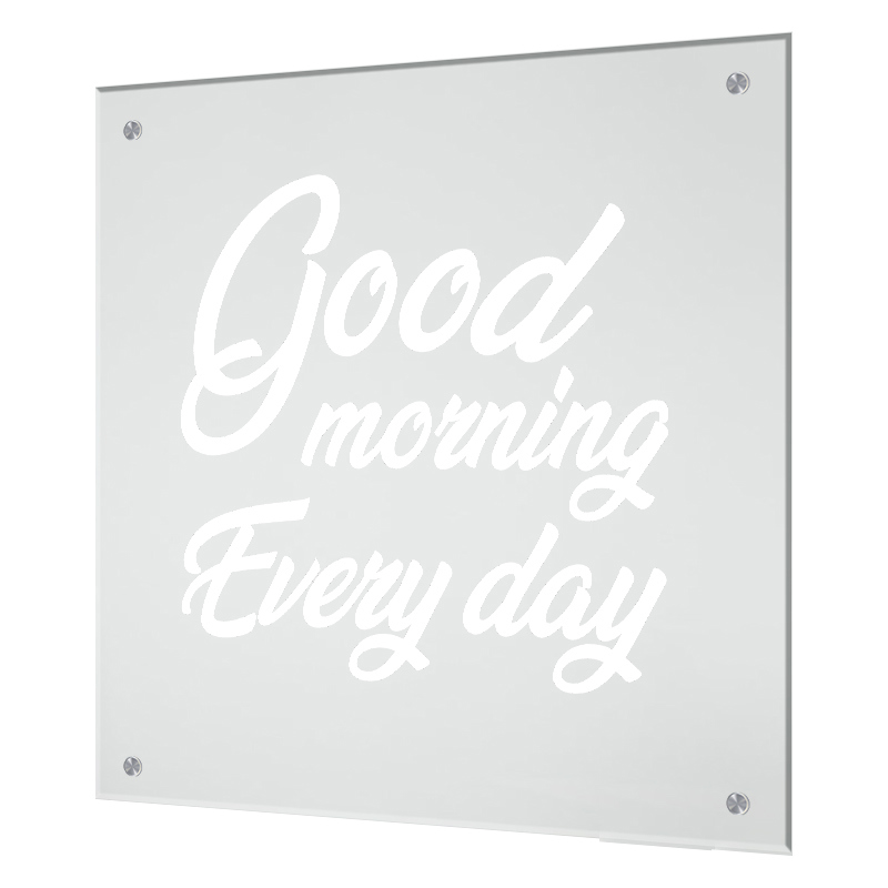 Изображение товара Защитный экран Borntoprint Good morning 60x60x0.4 см закаленное стекло цвет прозрачный
