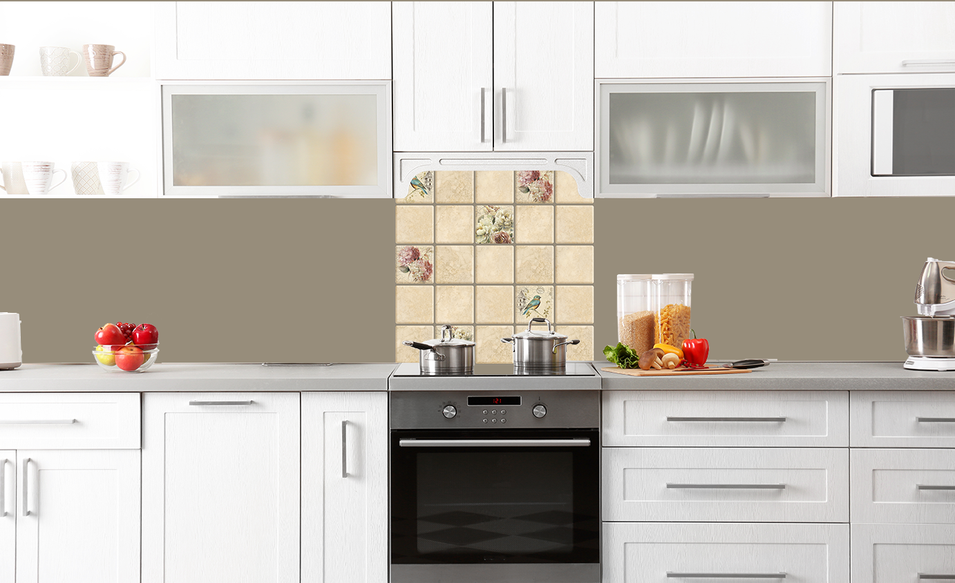 Изображение товара Защитный экран Borntoprint Амелия 60x55 см из закаленного стекла для кухни