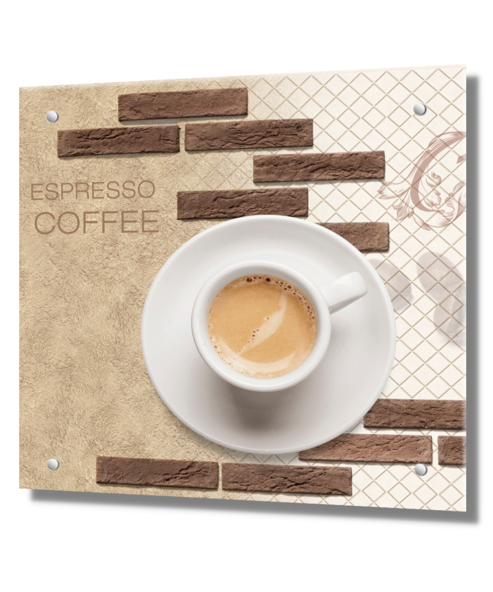 Изображение товара Защитный экран Borntoprint Кофе Эспрессо 60x55 см закаленное стекло
