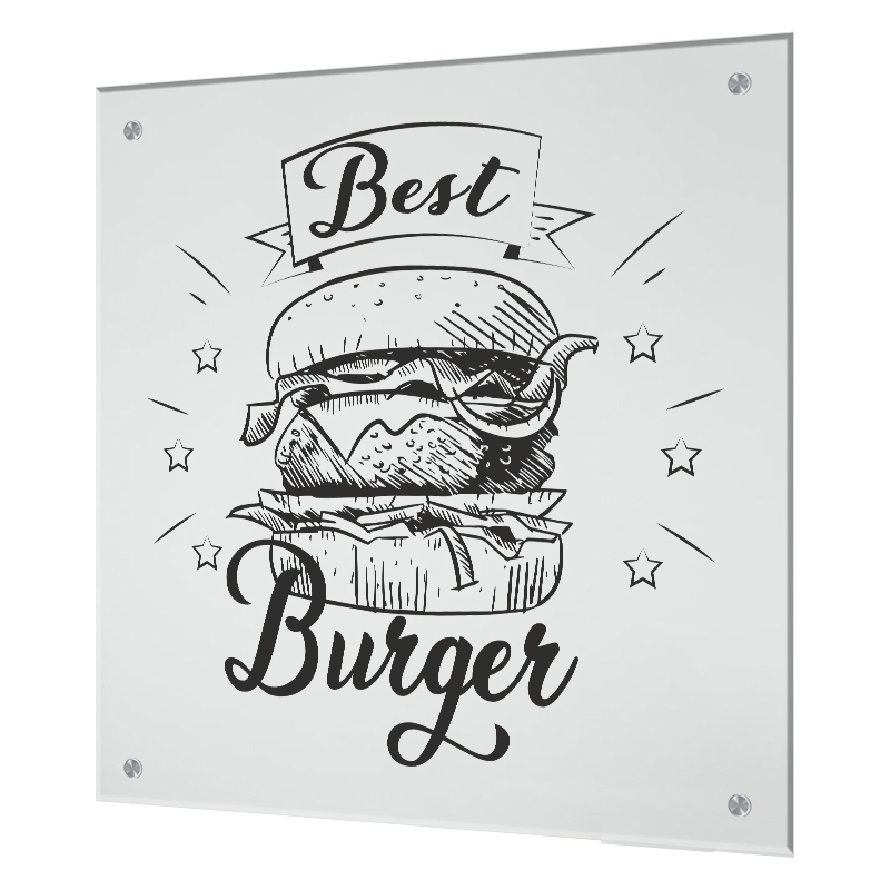 Изображение товара Защитный экран Borntoprint бургер 60x50x0.4 см закаленное стекло цвет прозрачный