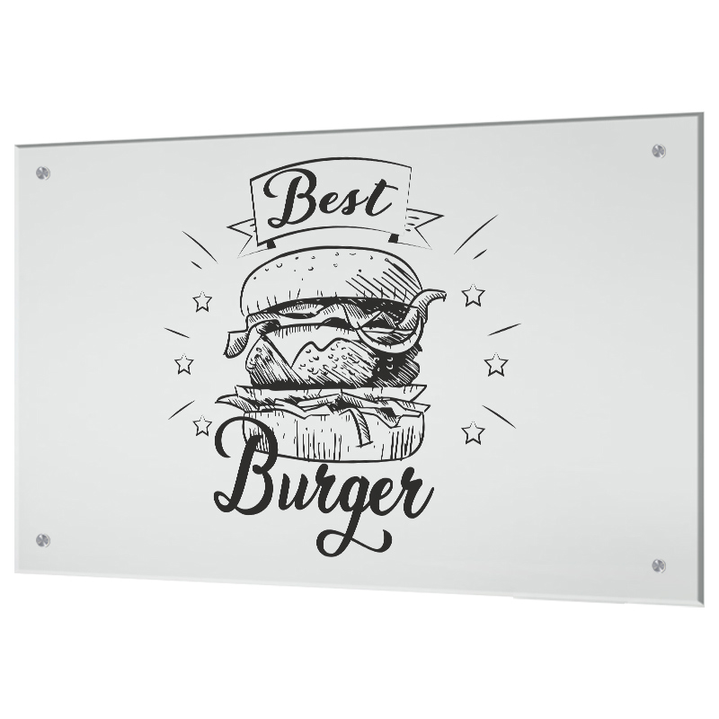 Изображение товара Защитный экран Borntoprint бургер 60x90x0.4 см закаленное стекло цвет прозрачный