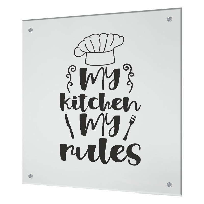 Изображение товара Защитный экран Borntoprint правила 60x55x0.4 см закаленное стекло цвет прозрачный