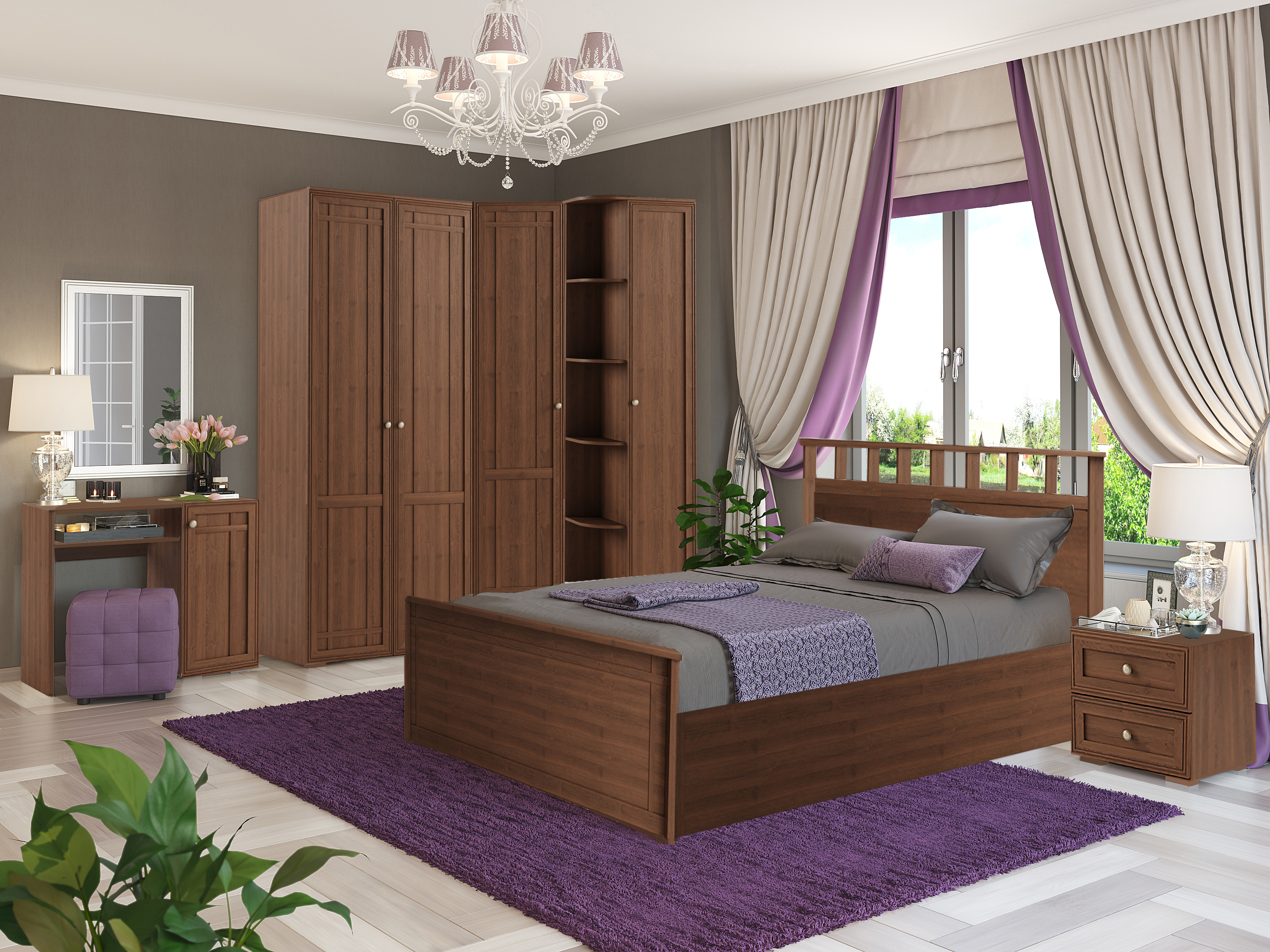 Изображение товара Шкаф Domani Ричард РШ-22 45x54.9x221.2 см ЛДСП цвет орех