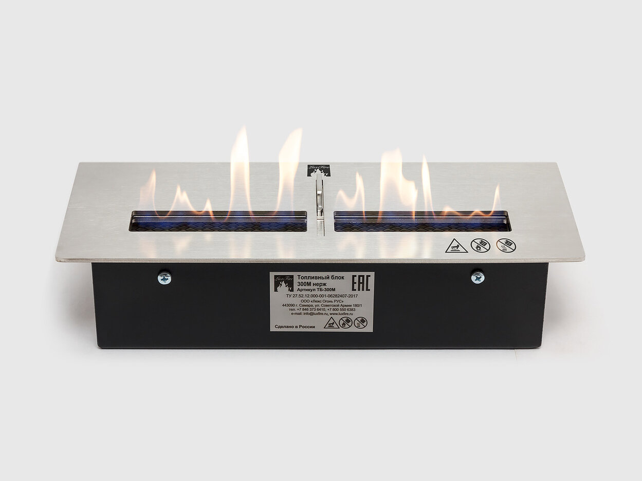 Изображение товара Топливный блок LUX FIRE 300 М для биокаминов
