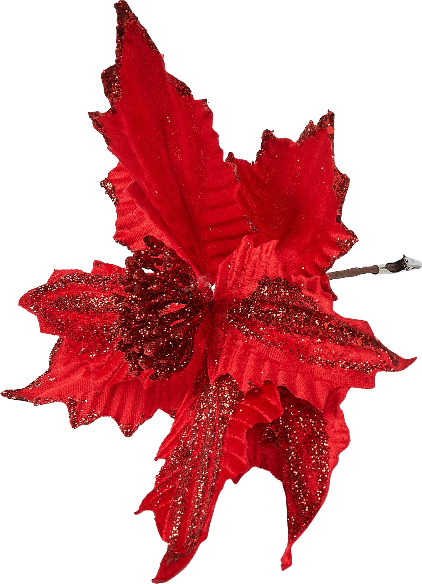 Изображение товара Новогоднее украшение Цветок 22x26 см цвет алый