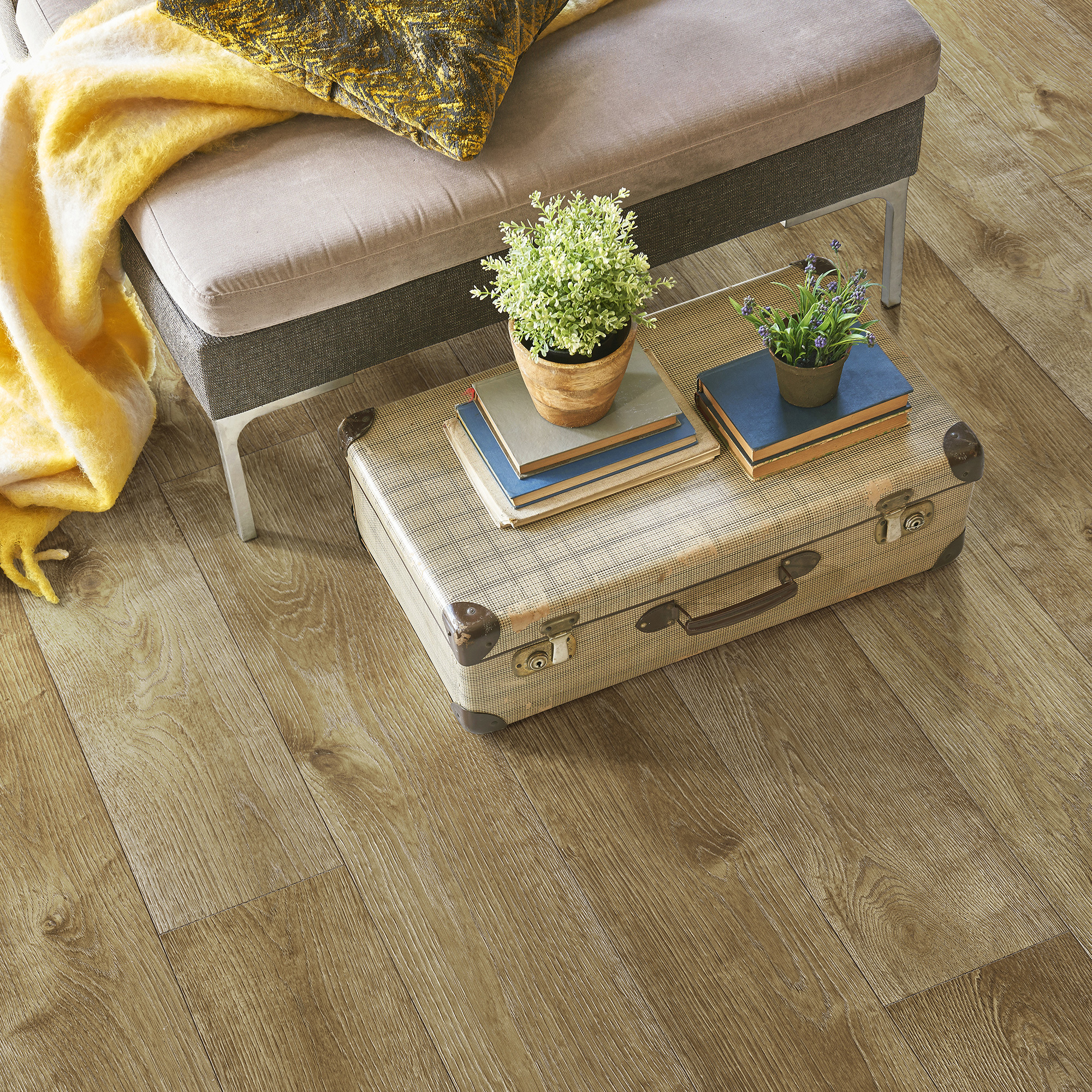 Изображение товара Линолеум Дуб Стелла 22 класс 3.5 м коричневый структурный