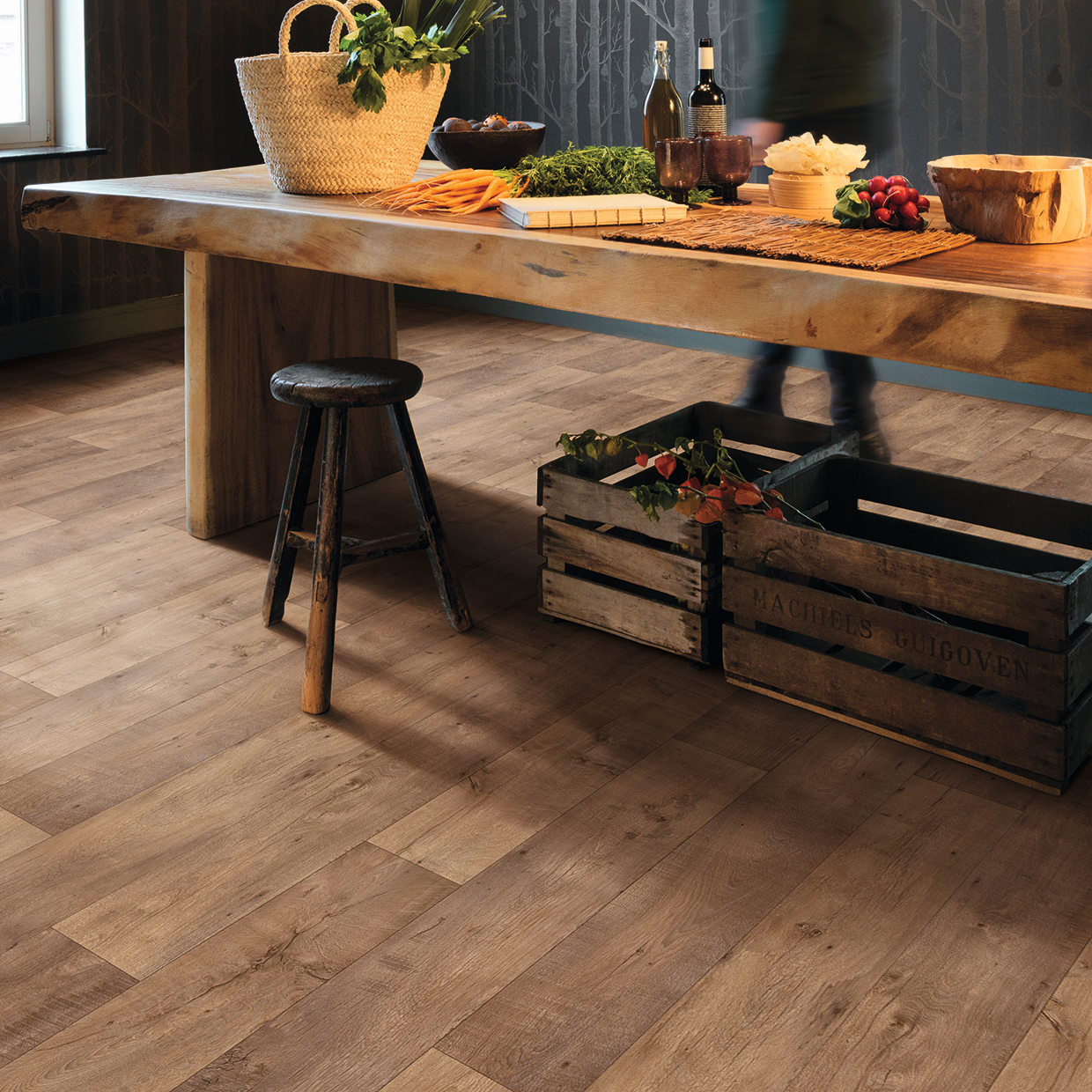 Изображение товара Линолеум Supreme Forest 32 класс 5 м коричневый структурный импортный