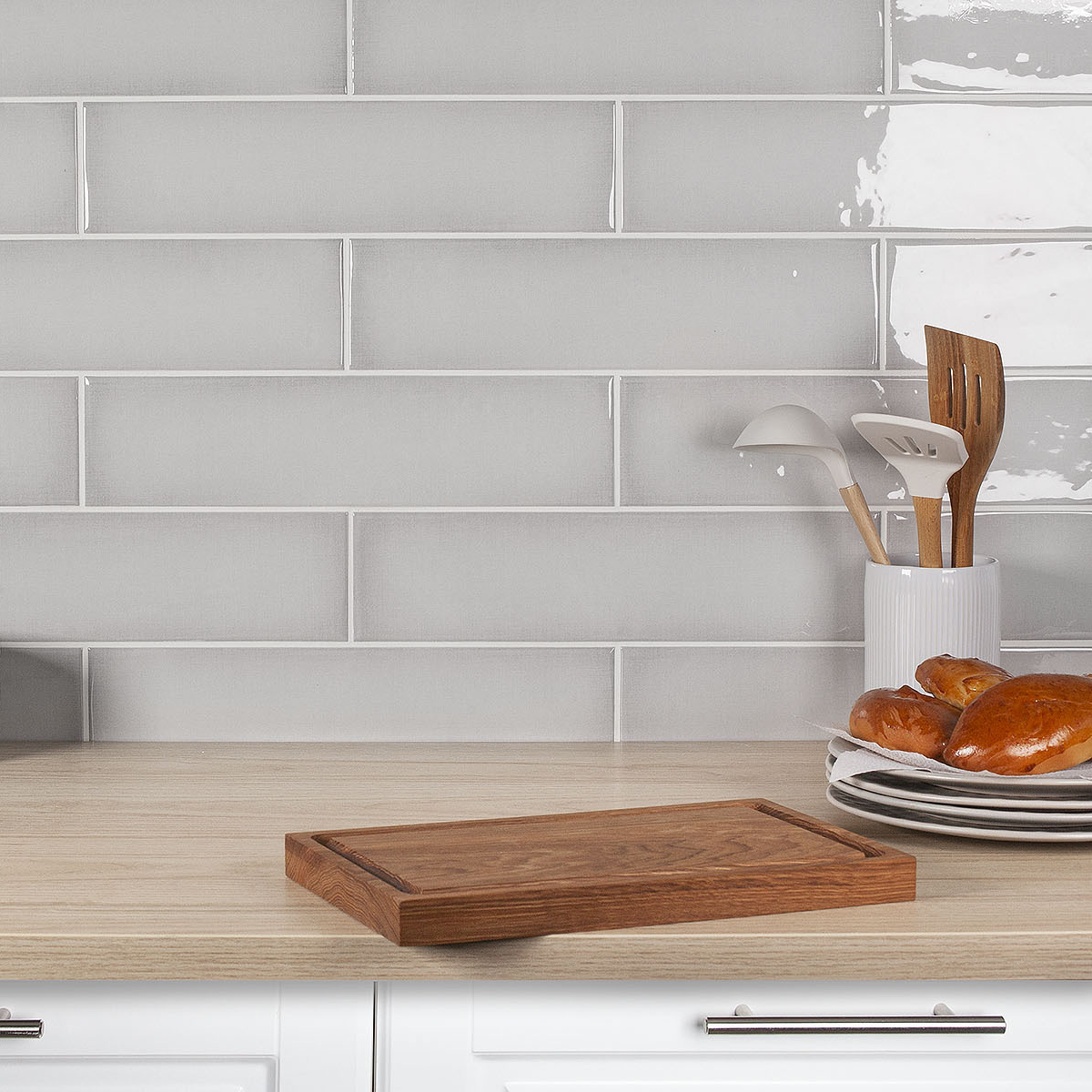 Изображение товара Плитка настенная Decocer Tivoli Grey 10x40 см 0.96 м² цвет серый