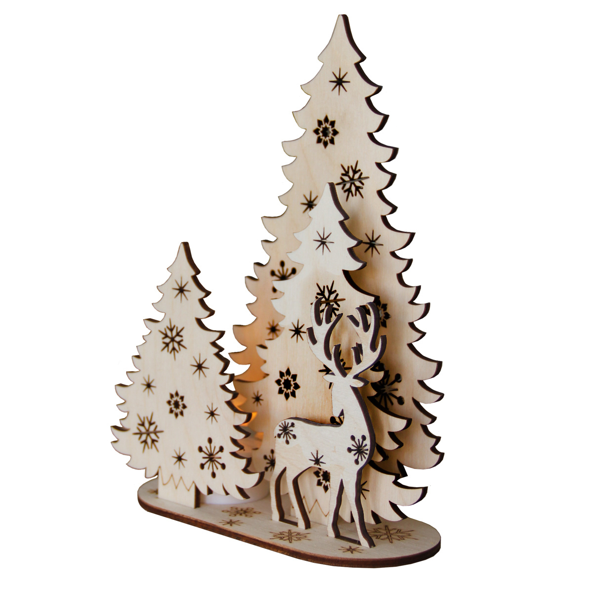 Изображение товара Сборная модель с подсветкой Олень среди елей