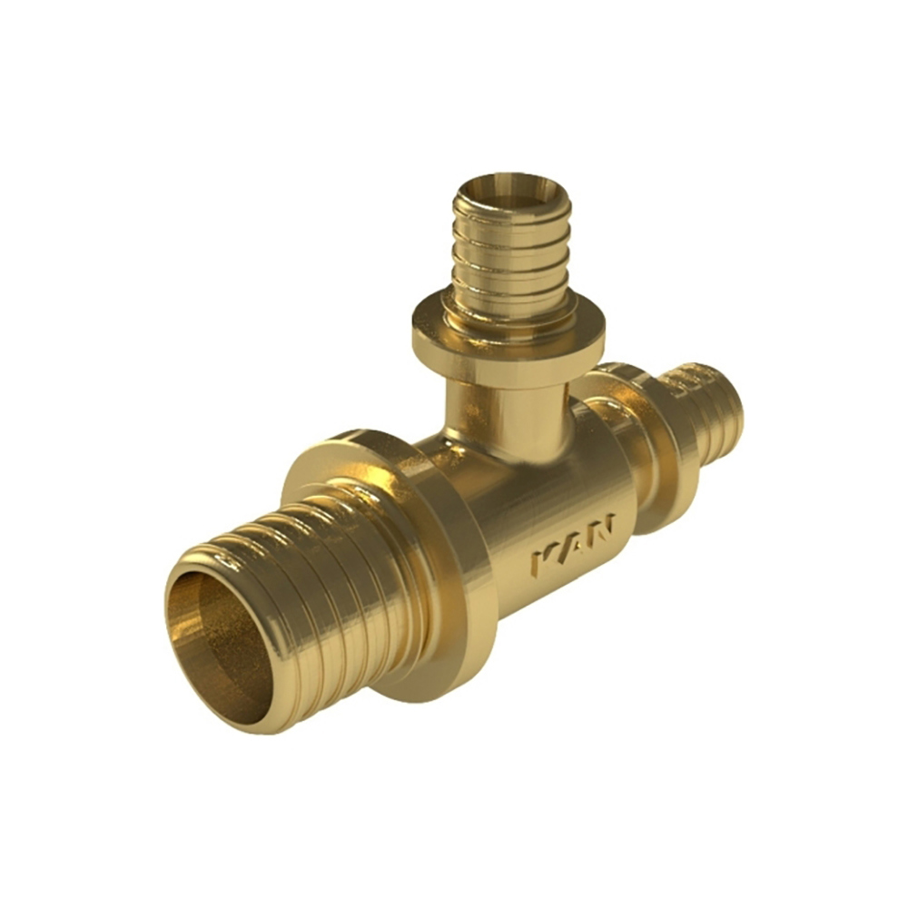 Изображение товара Тройник переходной Kan-Therm латунь 25x20 мм для систем отопления водоснабжения