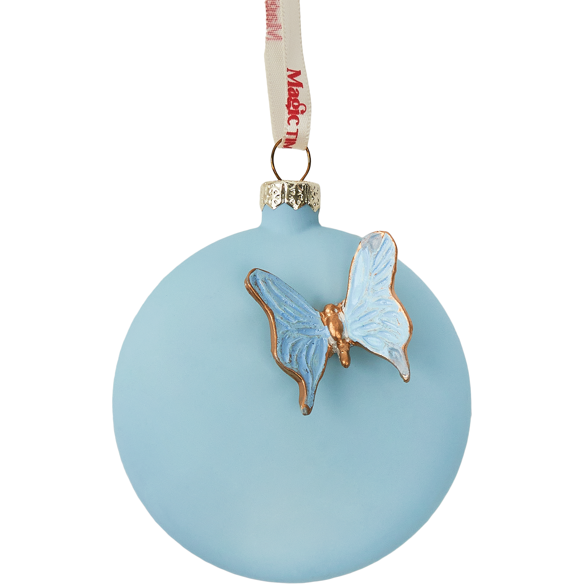 Изображение товара Подвес Медальон бабочка 8x8 см цвет голубой