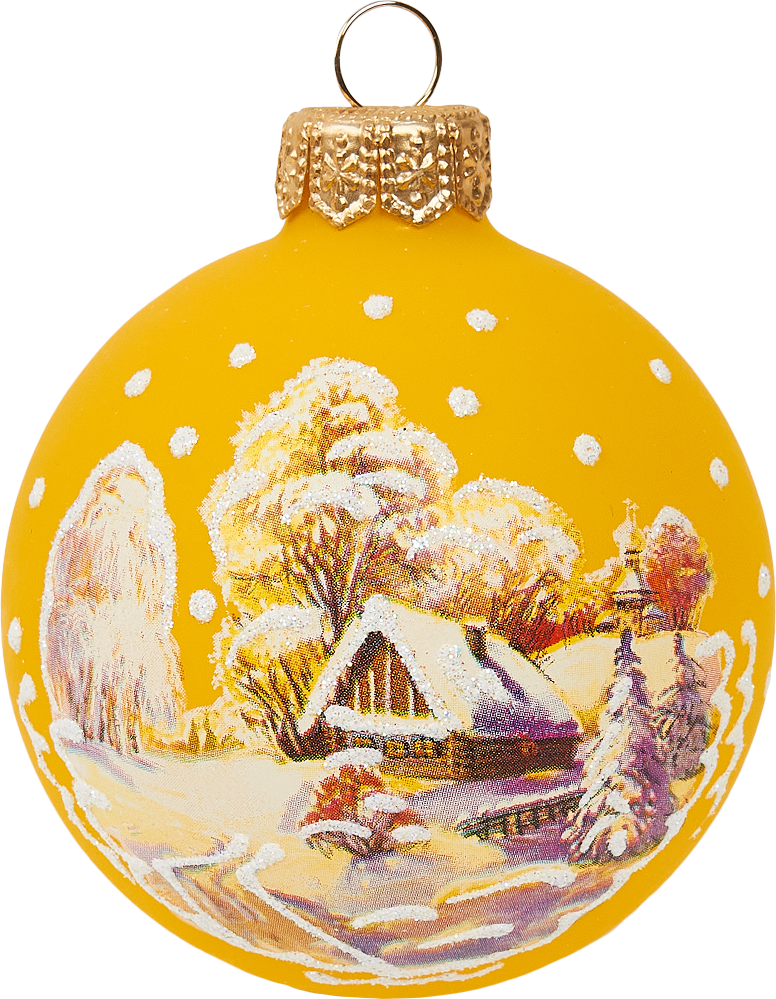 Изображение товара Ёлочный шар Русская зима 3 Коломеев 7 см разноцветный с блестками