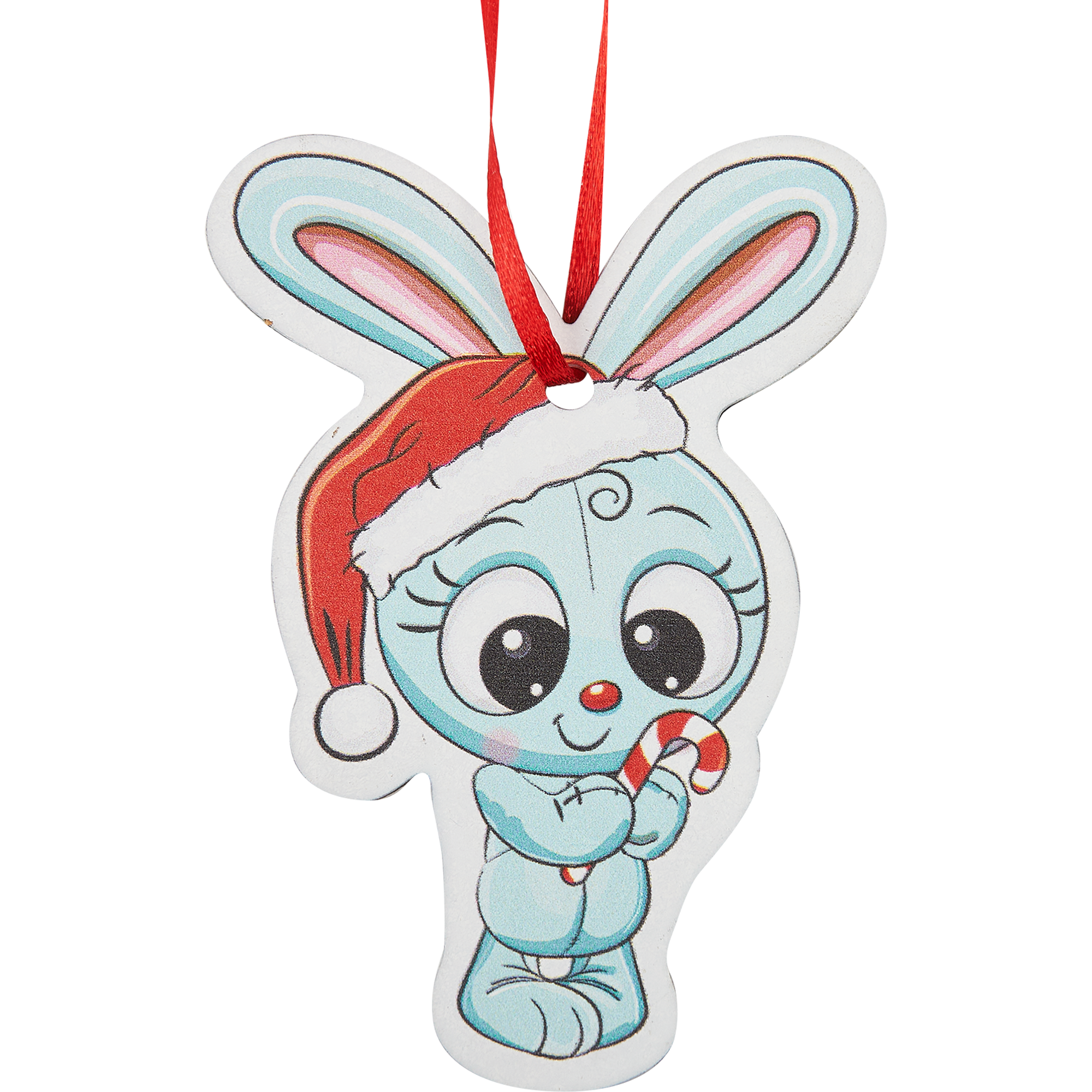 Изображение товара Декоративная подвеска Зайка-девочка 10.5x7.5 см цвет разноцветный