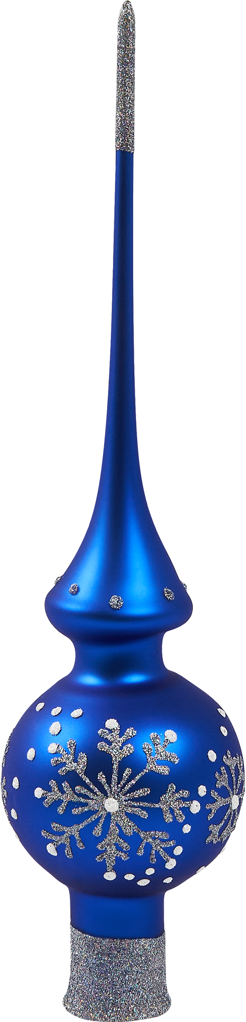 Изображение товара Верхушка на елку Метель h27 см синий с блестками