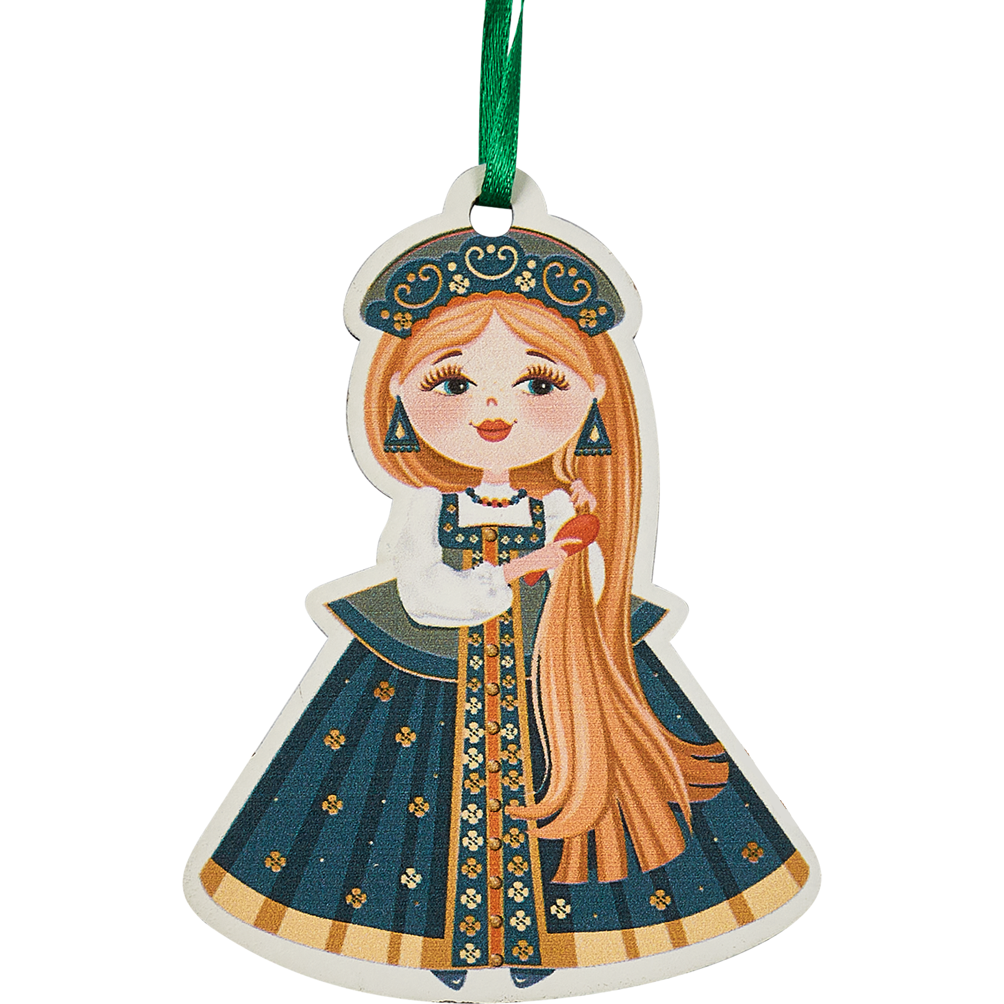 Изображение товара Декоративная подвеска Девочка в платье 10x7.7 см цвет разноцветный