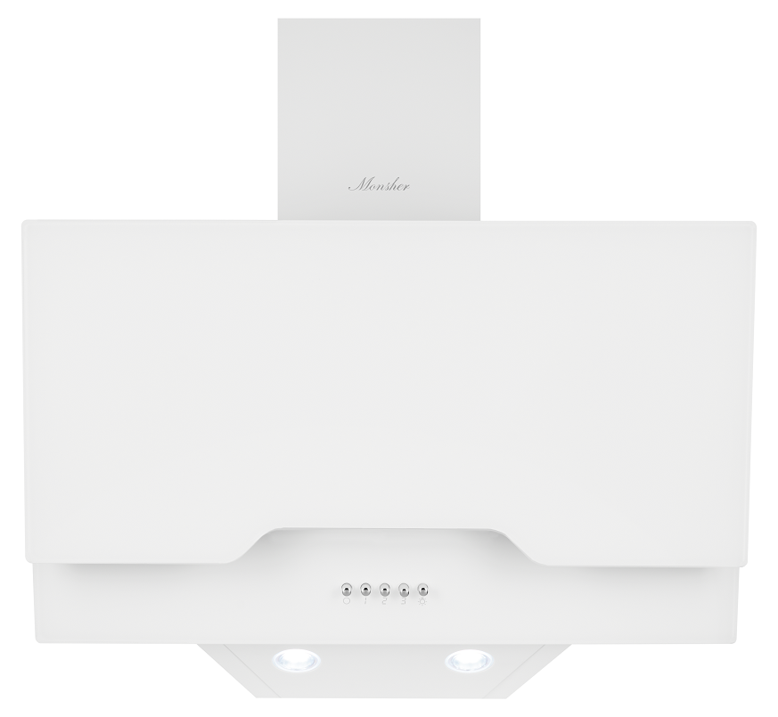 Изображение товара Наклонная вытяжка Monsher Laval 60 blanc 59.5 см белый интерьер