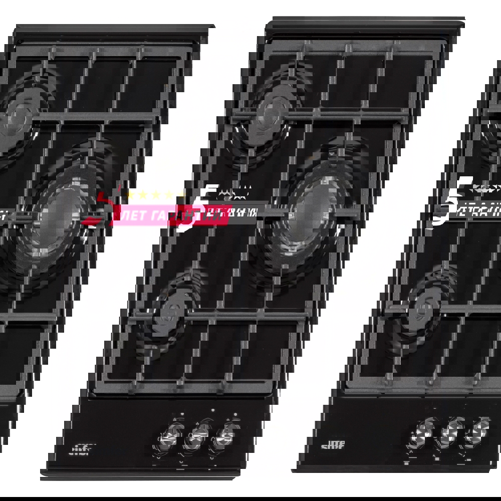 Изображение товара Газовая варочная панель Simfer H45V31B516 45 см 3 конфорки черная