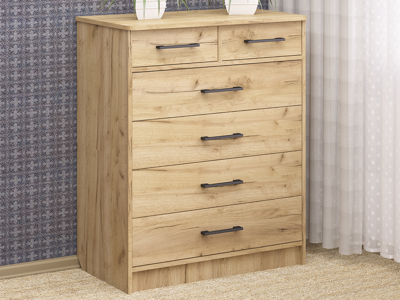 Изображение товара Комод Пирамида К-11 кр.зол 6 ящиков 80x45x99 см ЛДСП цвет золотой Изображение товара Комод Пирамида К-11 кр.зол 6 ящиков 80x45x99 см ЛДСП цвет золотой