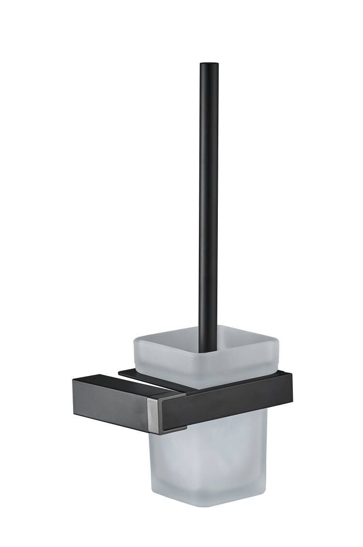 Изображение товара Ершик для унитаза Swensa Flat подвесной цвет черно-серебристый