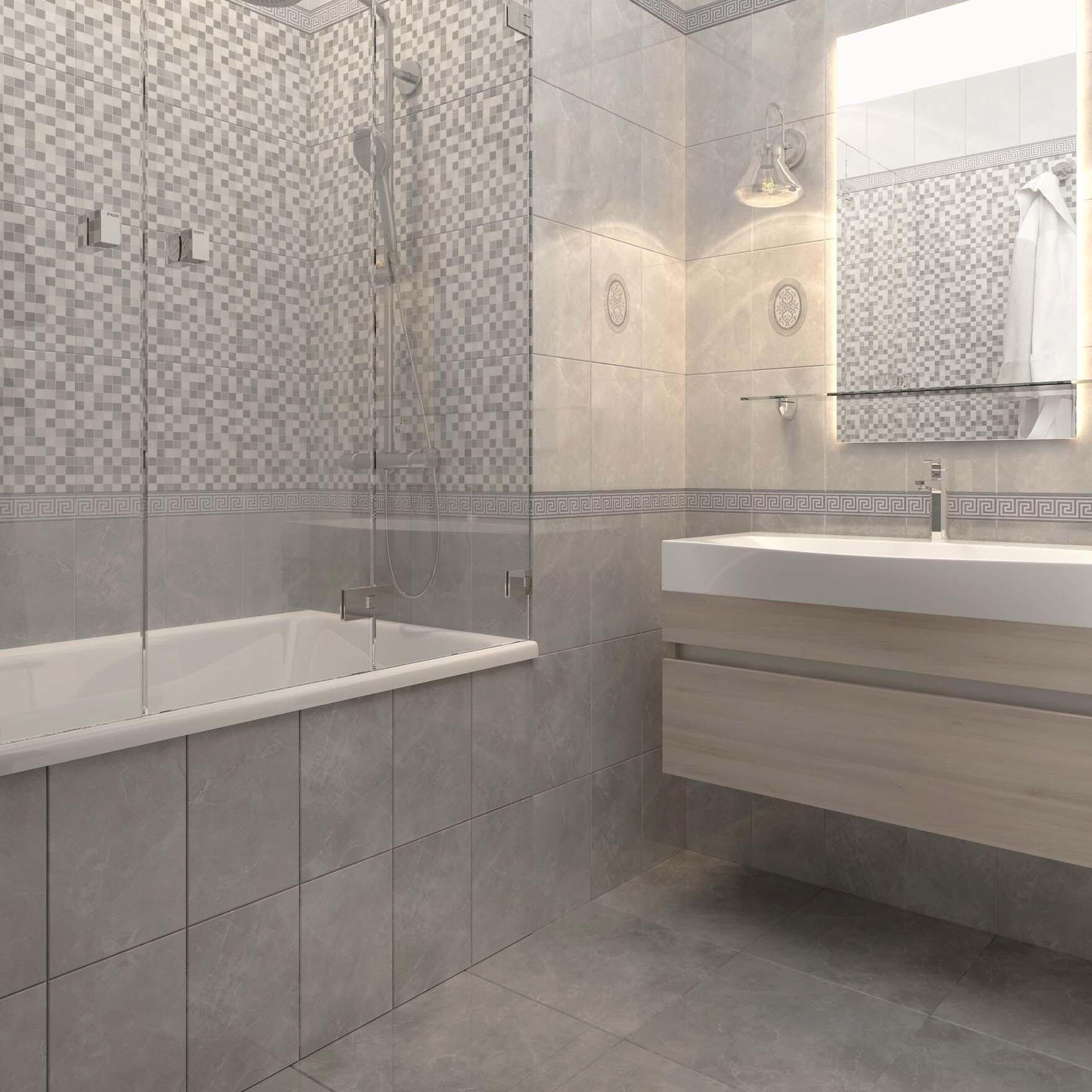 Изображение товара Настенная плитка Шахтинская Дора 20x30 см мрамор темно-серый для интерьера