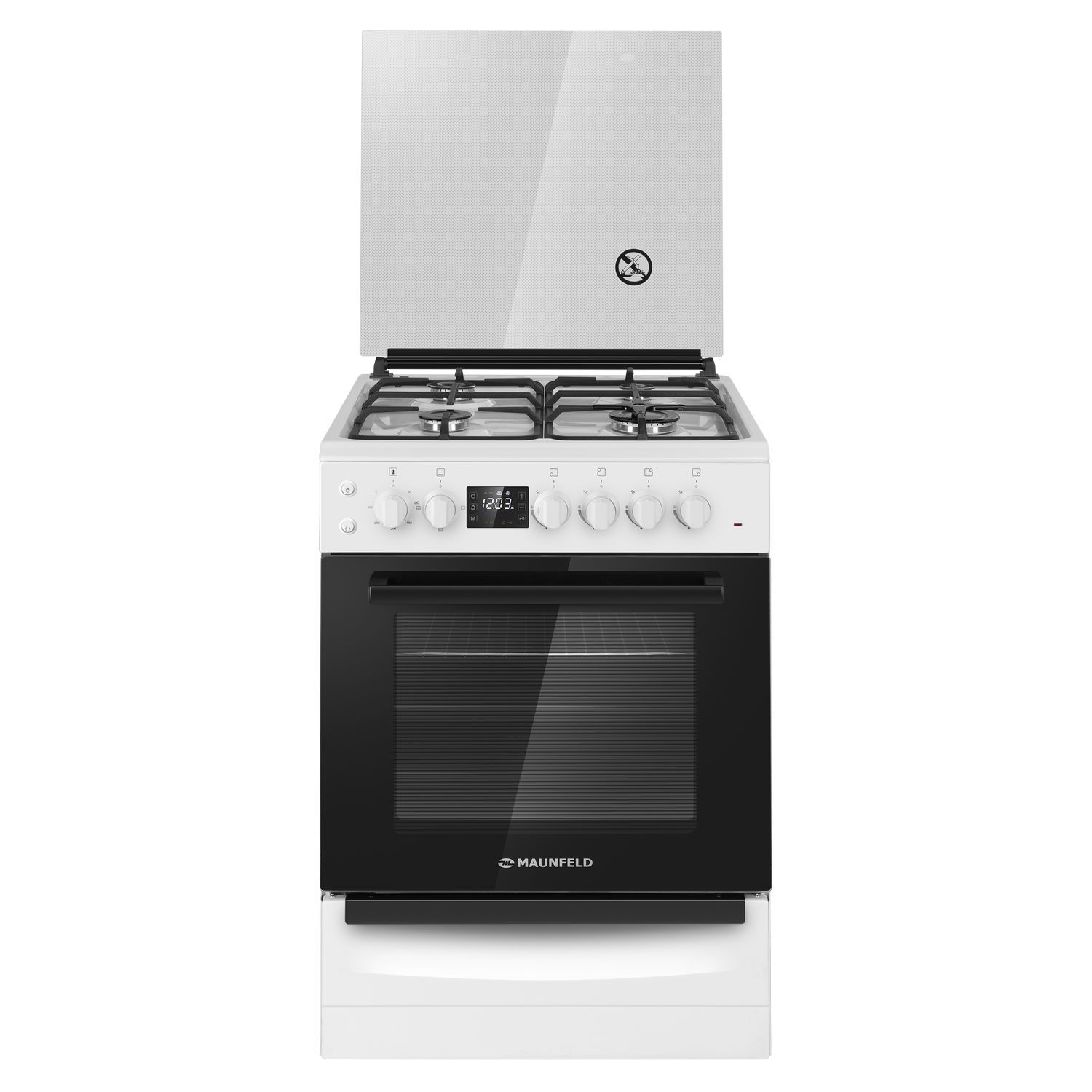 Изображение товара Газовая плита с духовкой MAUNFELD MGC60ECW05 60x87.5x64 см белая