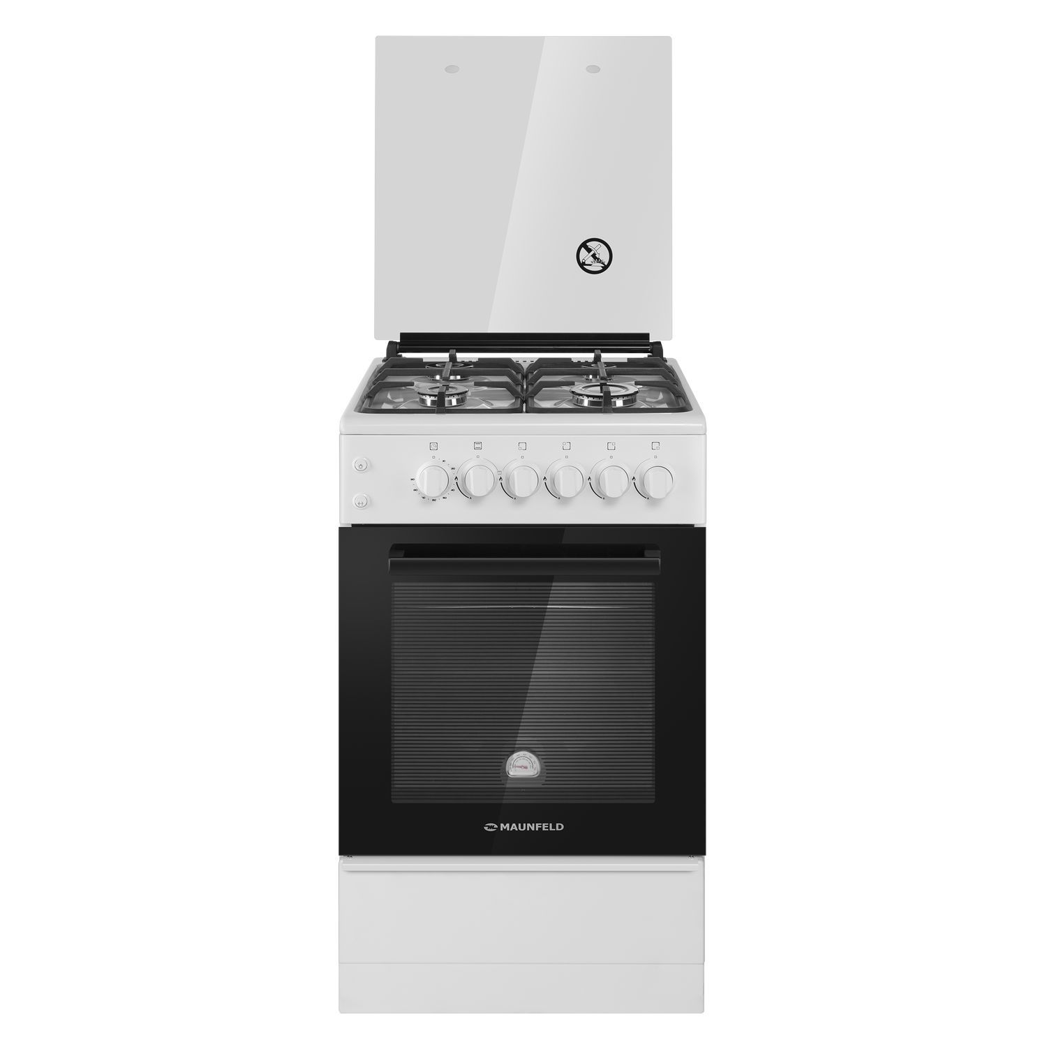 Изображение товара Газовая плита с духовкой Maunfeld MGC50GCW02 50x88x61 см белая