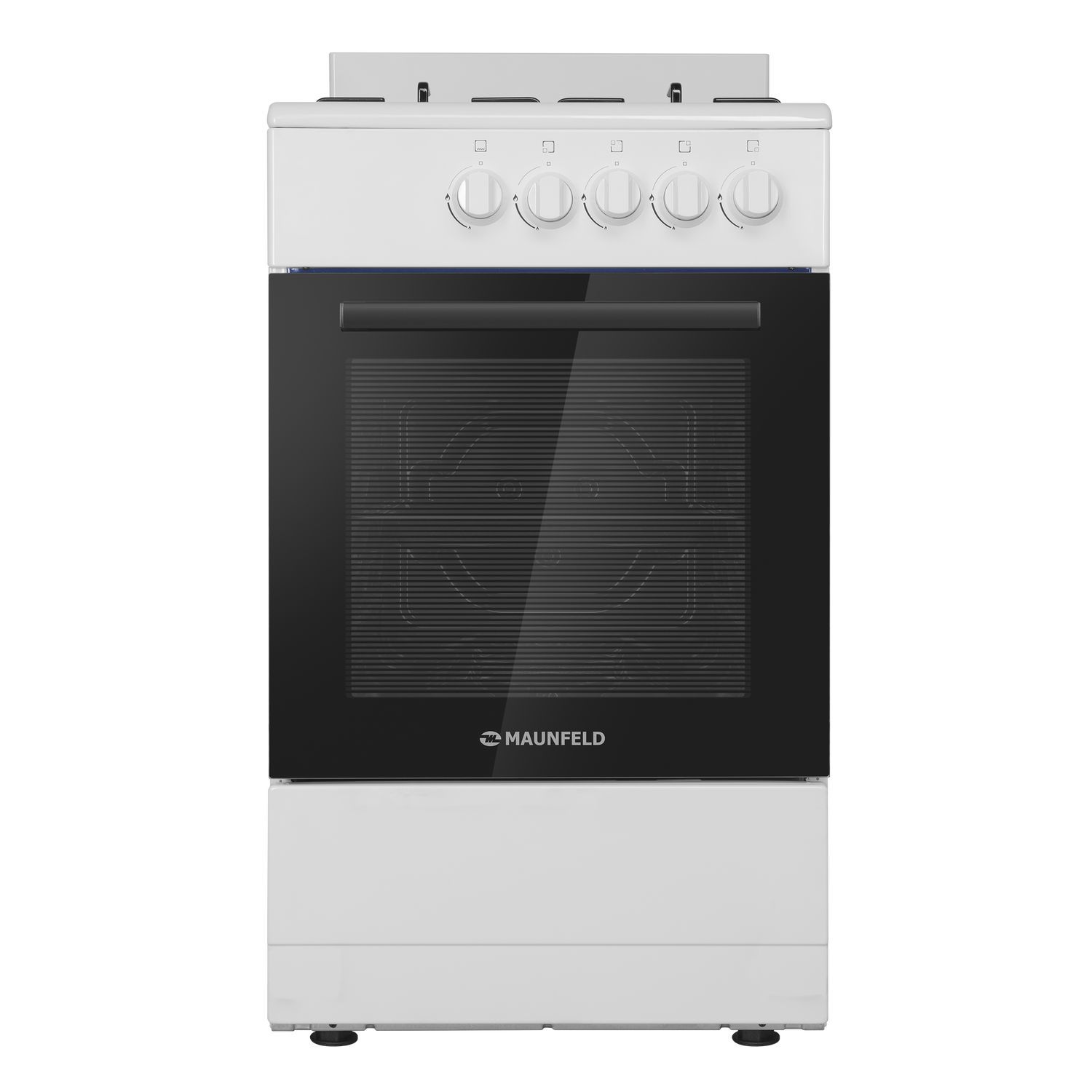 Изображение товара Газовая плита с духовкой Maunfeld MGC50GEW01 50x87.5x61 см белая безопасная и надежная