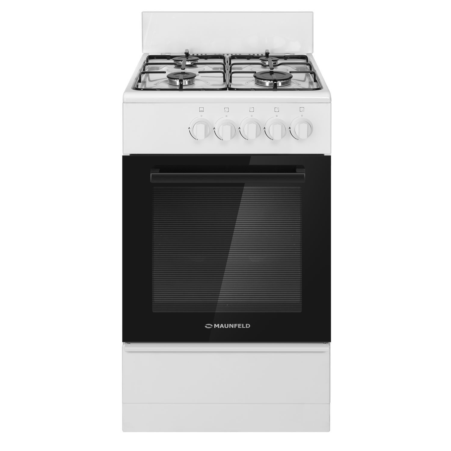 Изображение товара Газовая плита с духовкой Maunfeld MGC50GEW01D 50x87.5x61 см белая надежная безопасность