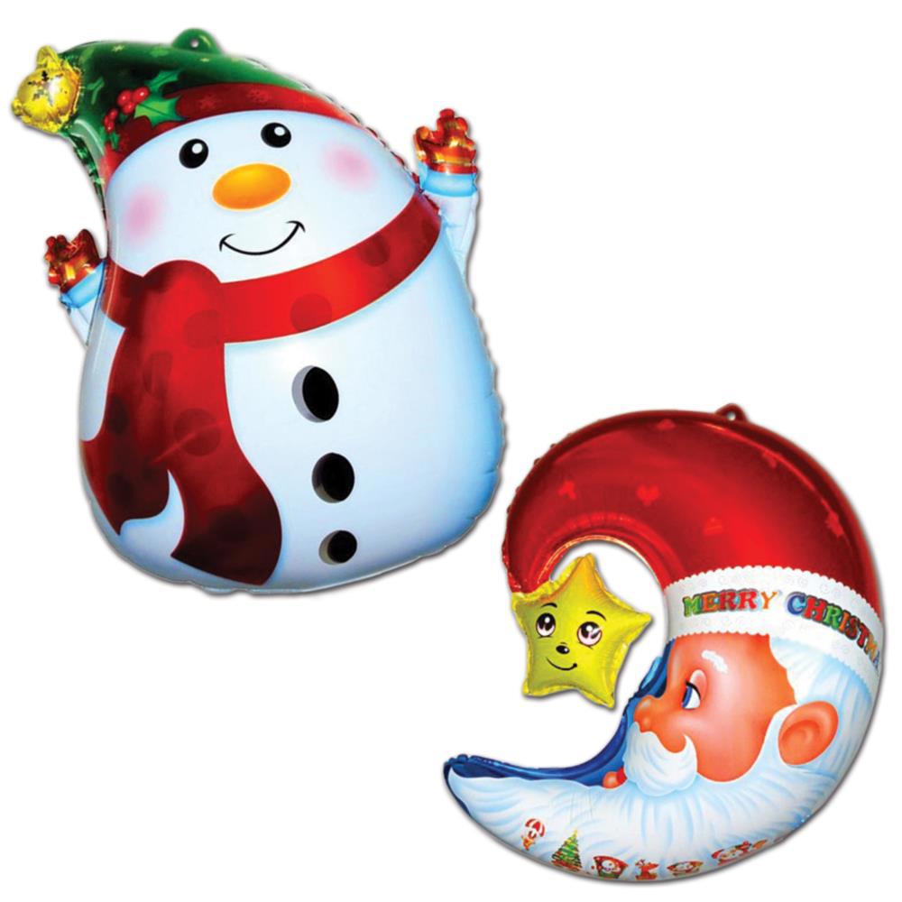 Изображение товара Шар-подвес Надуй сам! с Дедом Морозом и Снеговиком