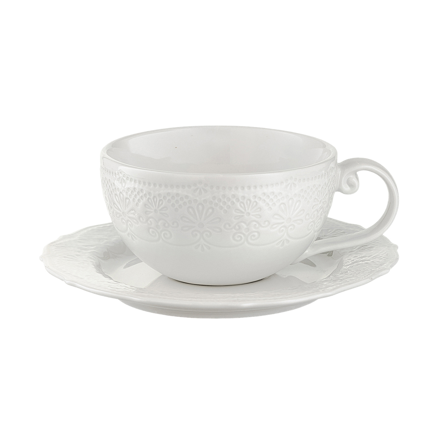 Изображение товара Чашка с блюдцем Liberty jones Tracery набор 2 персоны фарфор белый