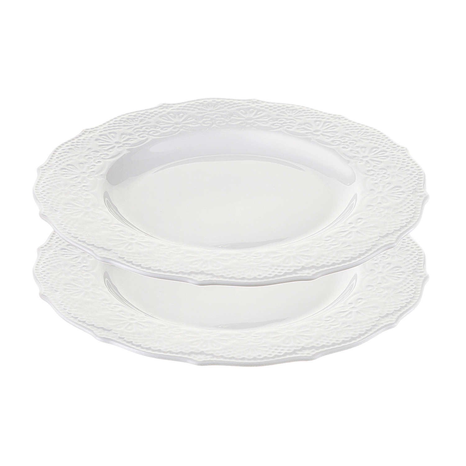 Изображение товара Набор тарелок 2 шт Liberty Jones Tracery фарфор 21 см белый для сервировки