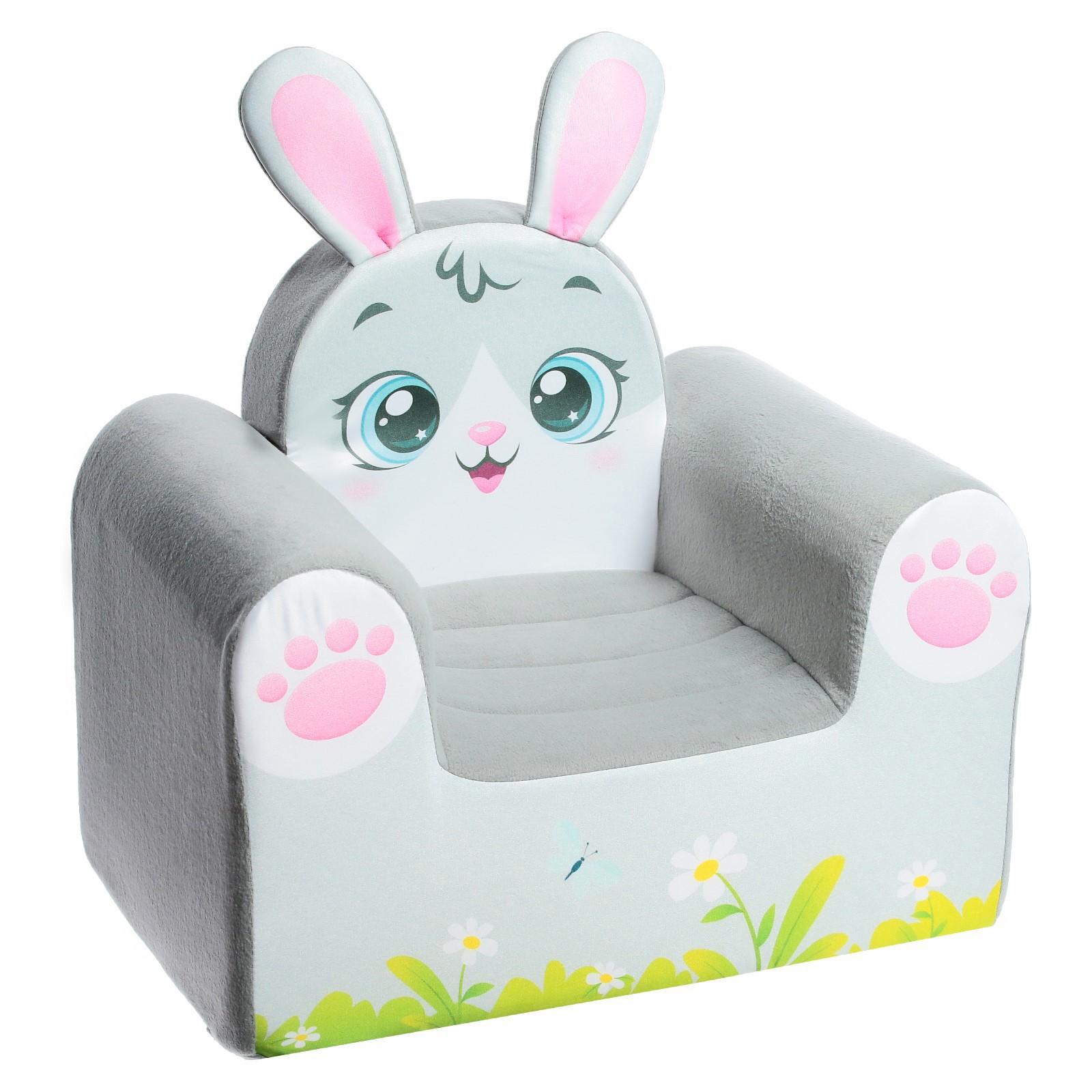 Изображение товара Мягкая игрушка-кресло Zabiaka Зайка 9170759 белый детский мягкий стул