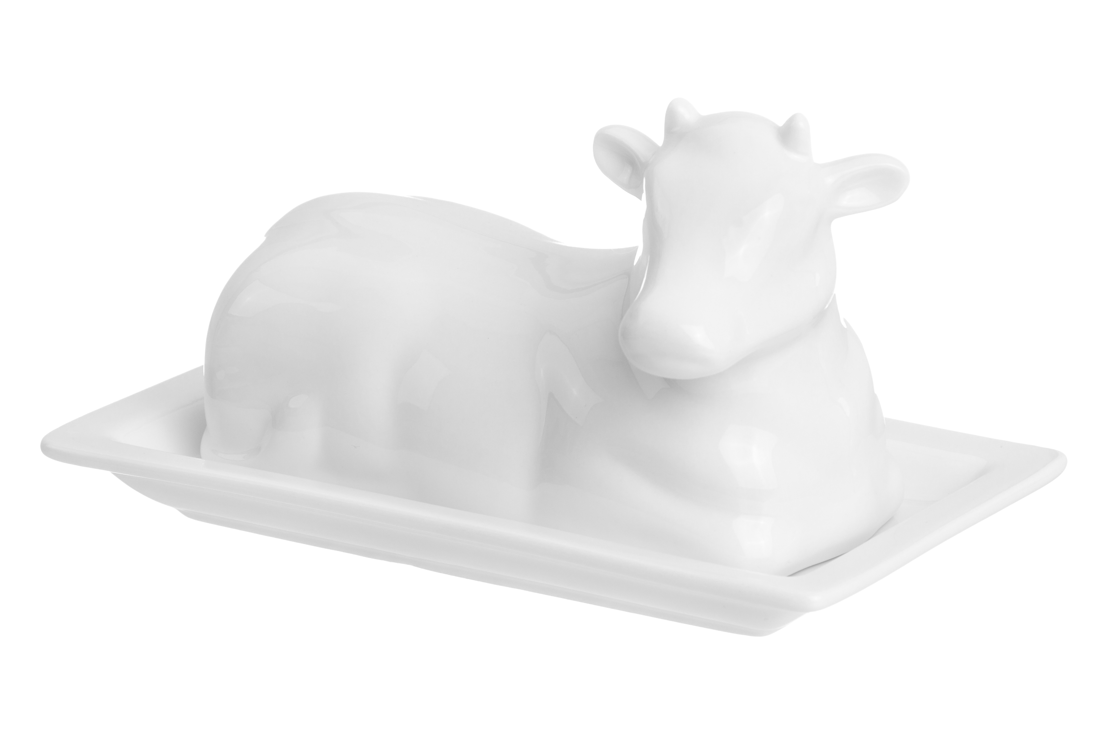 Масленка Elan Gallery Коровка фарфор цвет белый ️ купить по цене 1542 ...