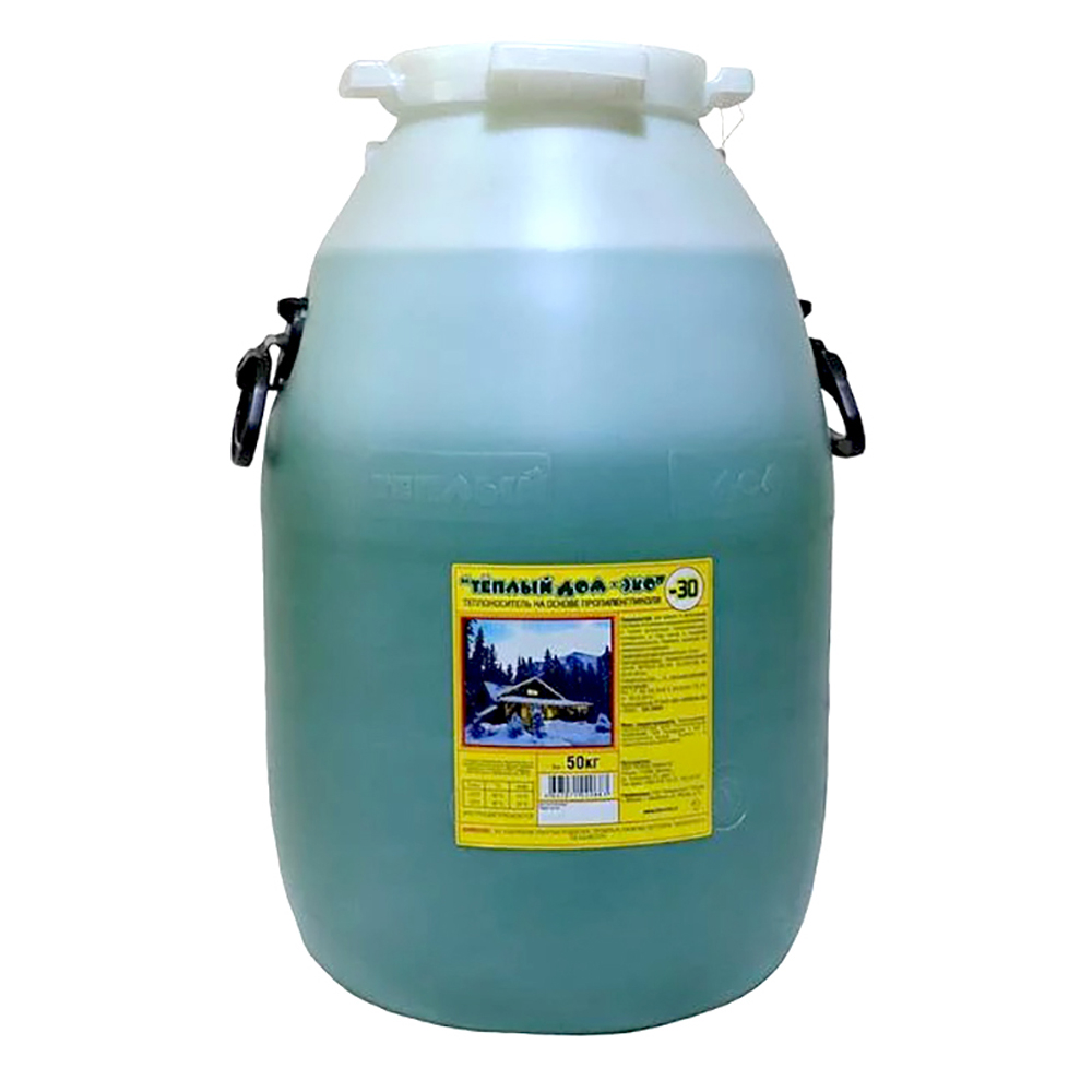 Изображение товара Теплоноситель Тёплый дом Эко 27663 -30°C 50 кг пропиленгликоль для отопления и кондиционирования