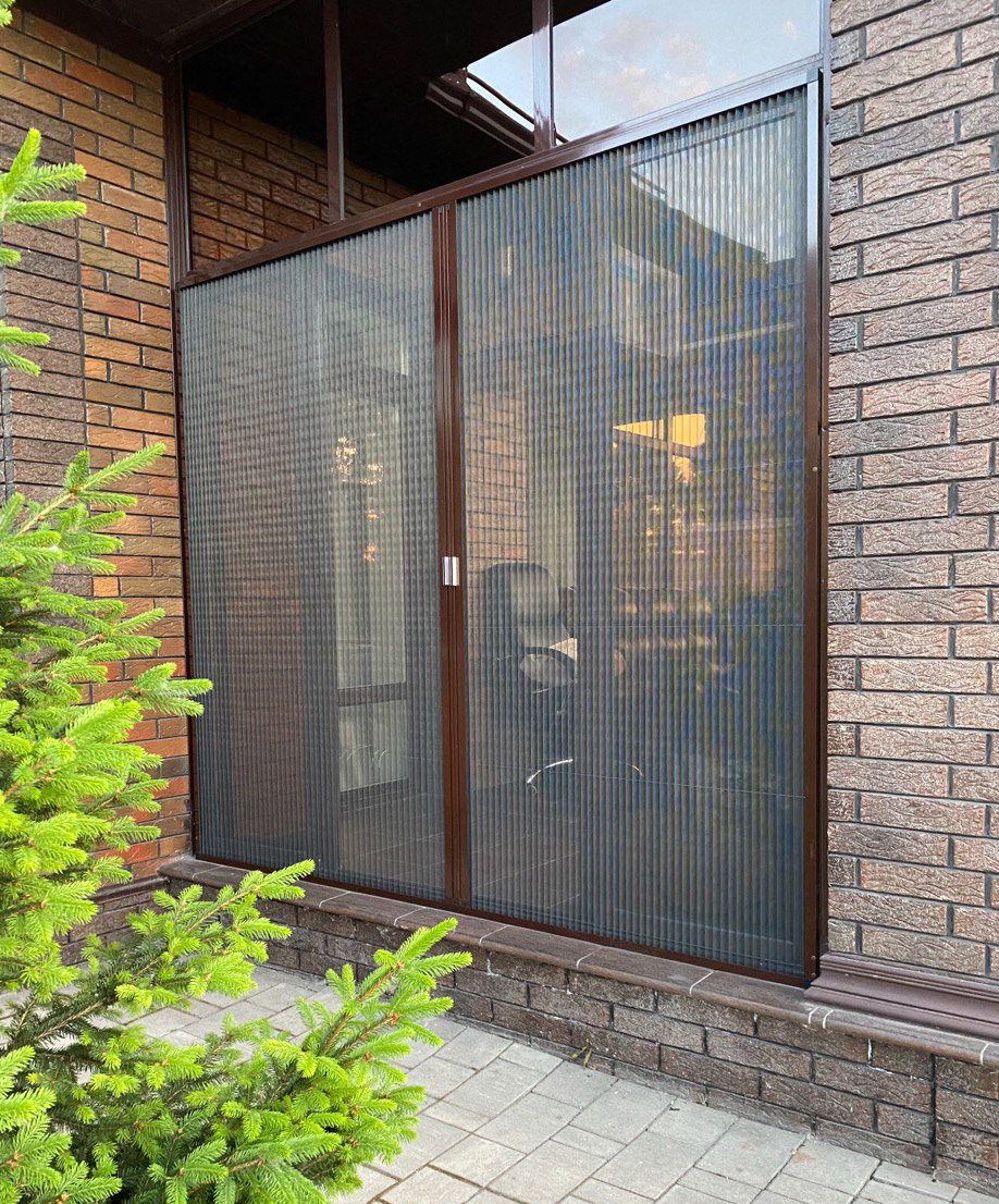 Изображение товара Москитная сетка Гармошка открытие от центра 220x250см коричневый