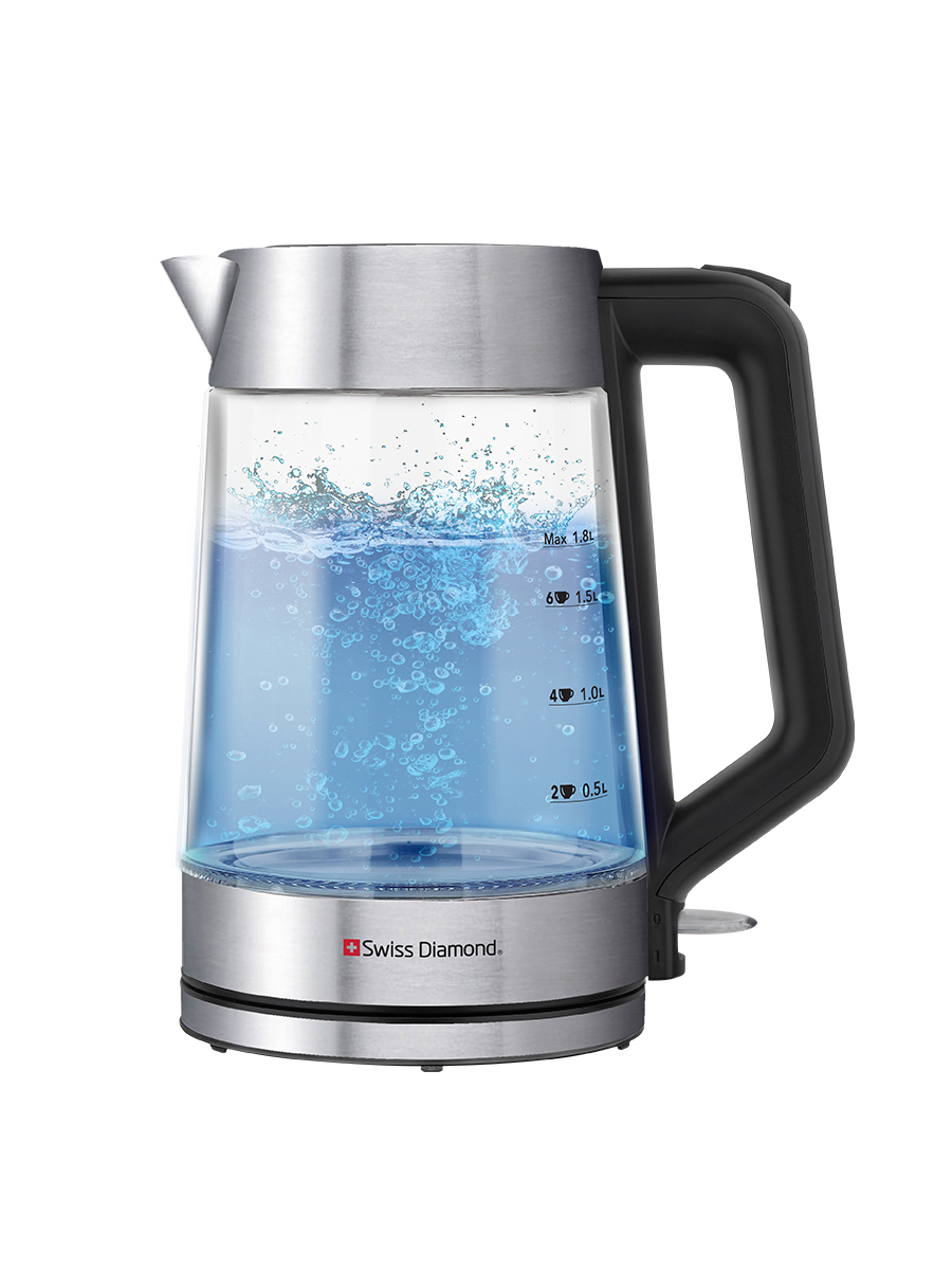 Изображение товара Электрический чайник Swiss diamond Sd-ek 1.8 л стекло цвет серебристый