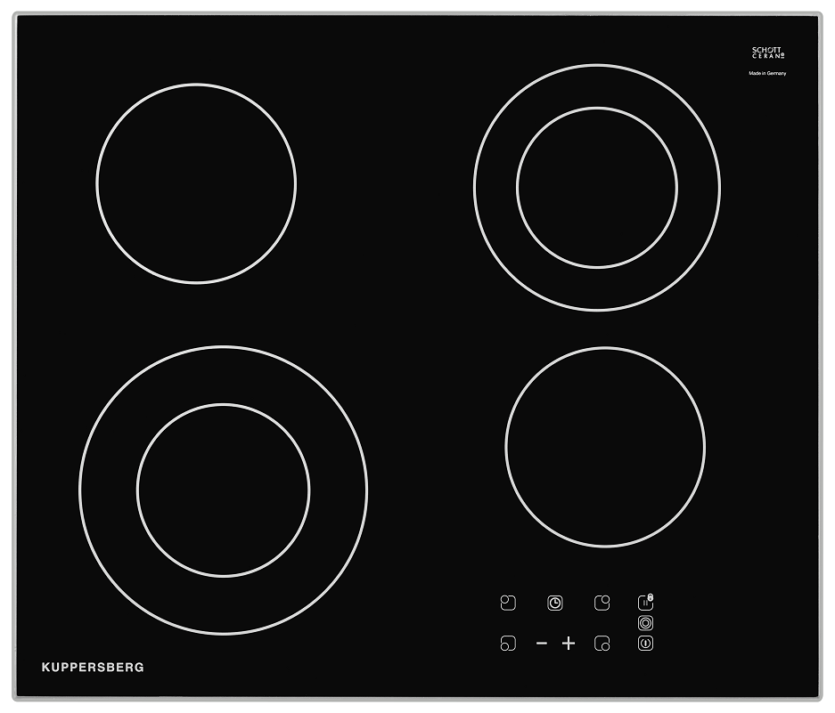 Изображение товара Электрическая варочная панель Kuppersberg ESO 622 R 4 конфорки 60.5 см черная