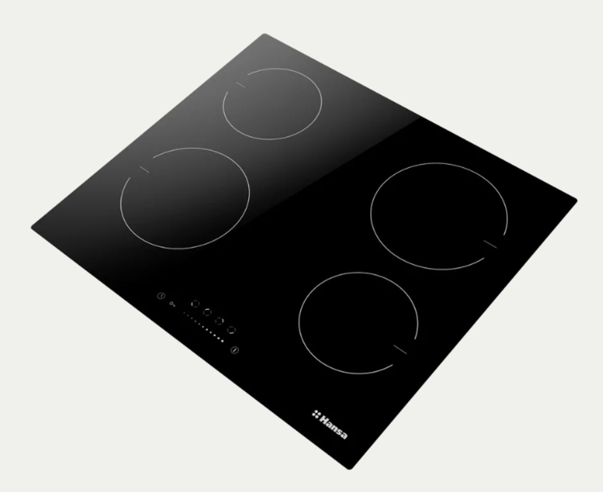 Изображение товара Электрическая варочная панель Hansa BHC633008 4 конфорки стеклокерамика черная