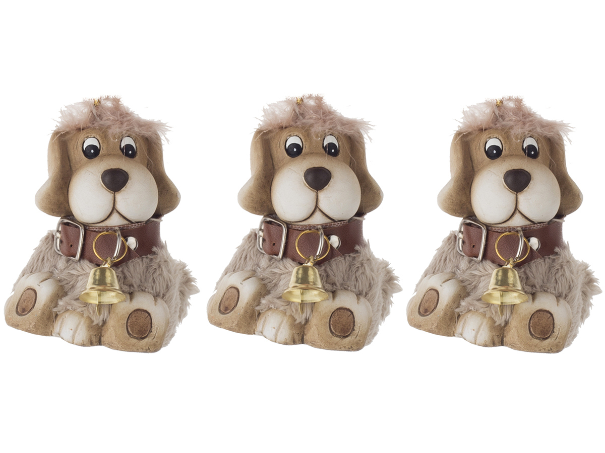 Изображение товара Новогоднее украшение Karlsbach собачка 3 шт 8x5x6 см