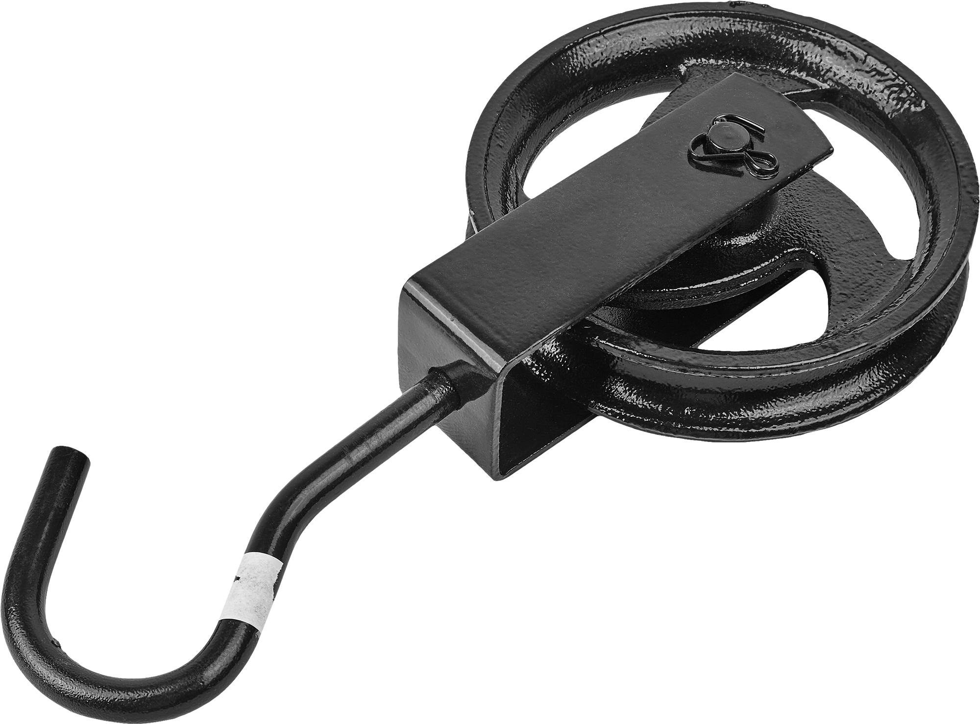 Блок для троса одинарный с крюком и металлическим шкивом 140 мм