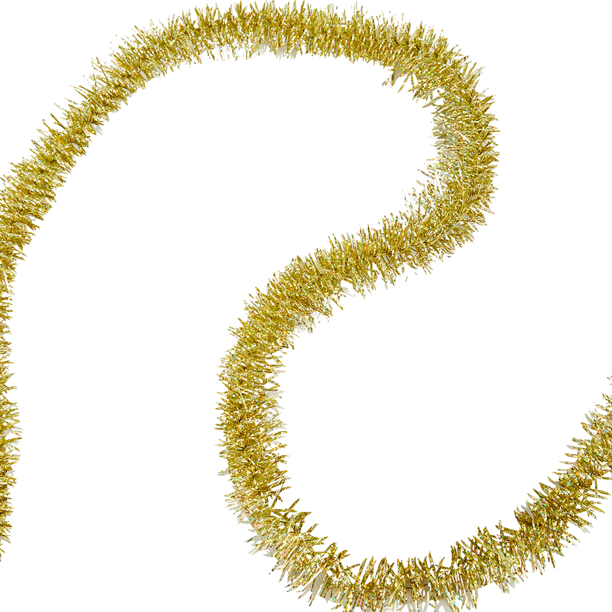 Изображение товара Мишура Карусель голографическая 200 см цвет золото