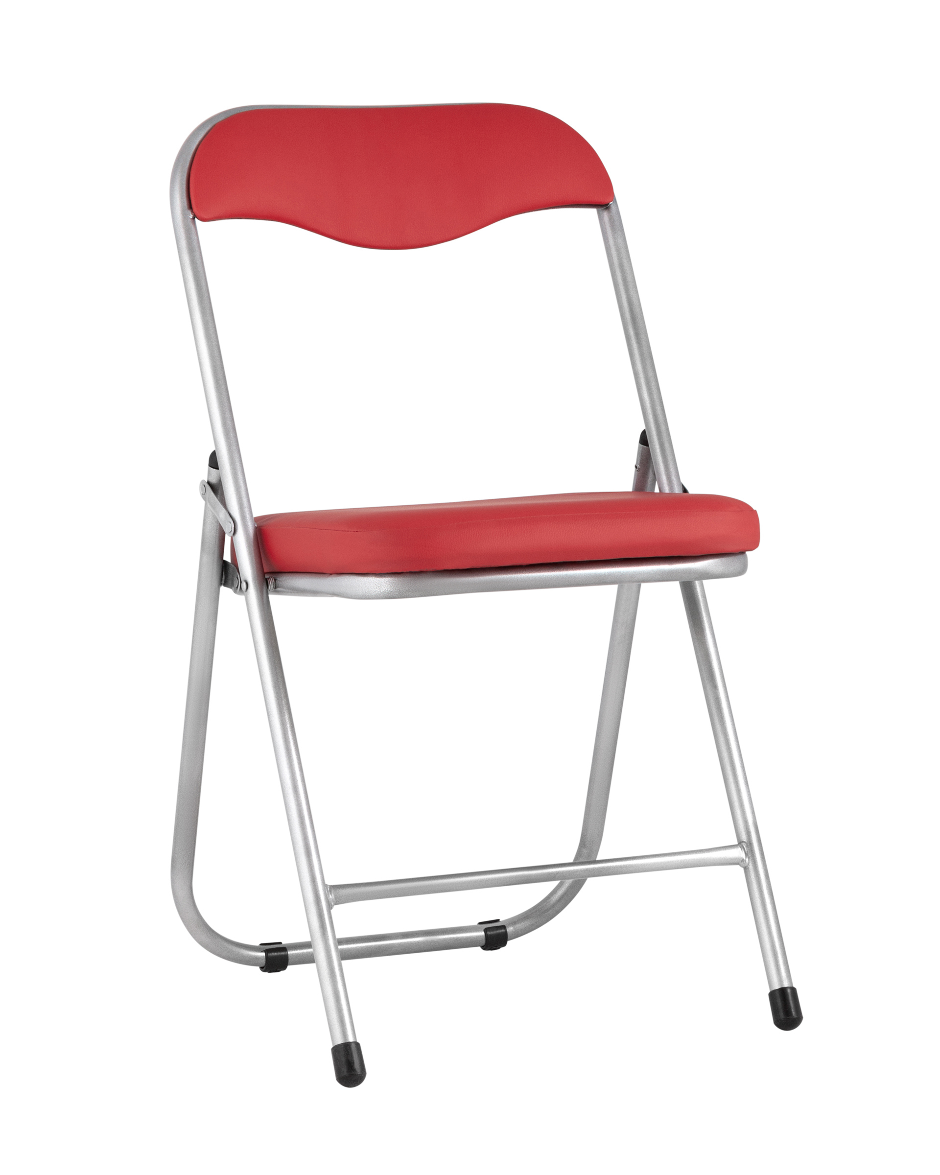 Изображение товара Складной садовый стул Канзас Джон из металла и экокожи красный